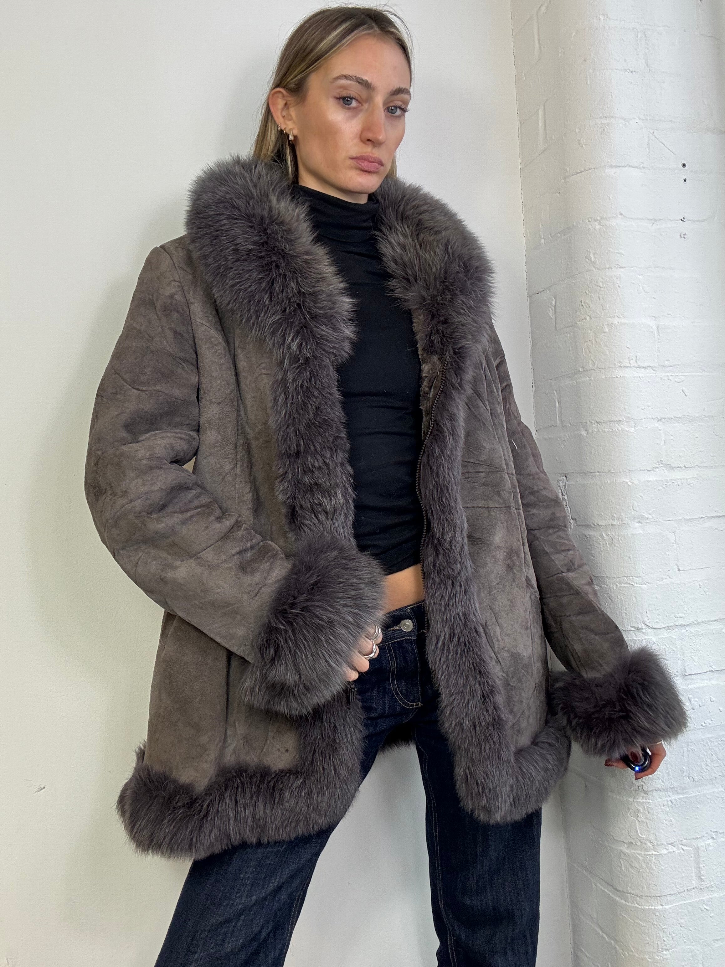 Vintage 90s sheepskin coat