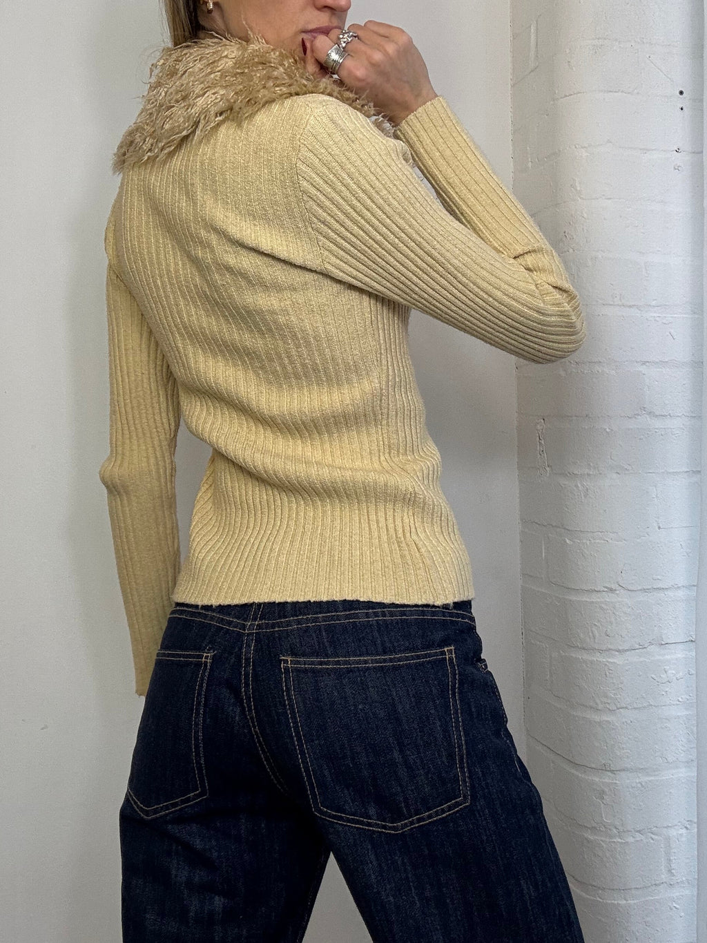 Vintage Y2K dual zip knitted cardigan