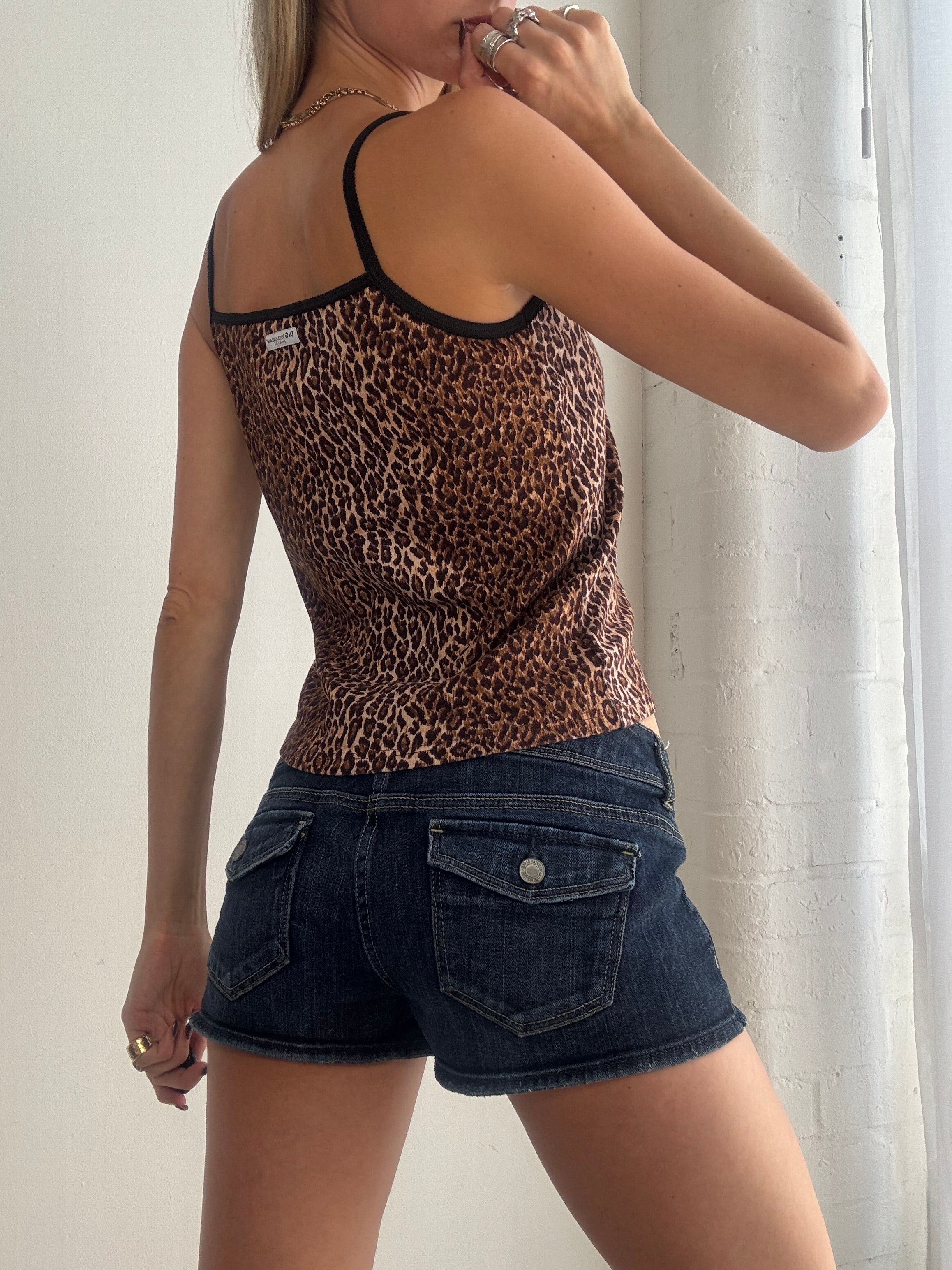 Vintage Y2K Dolce & Gabbana leopard print cami top - Size S