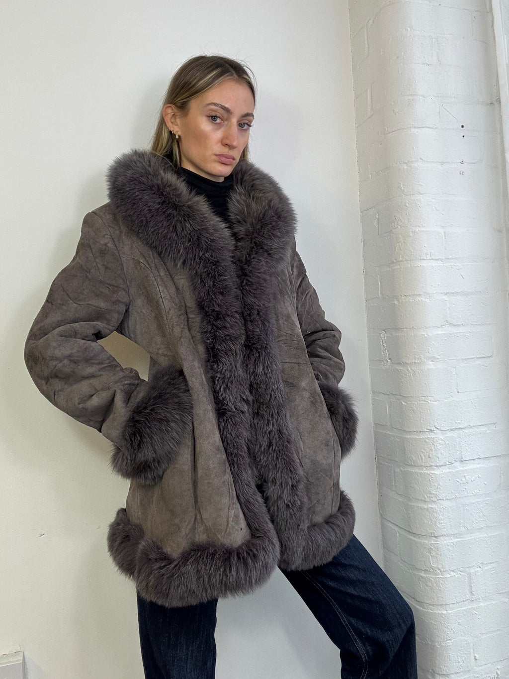 Vintage 90s sheepskin coat