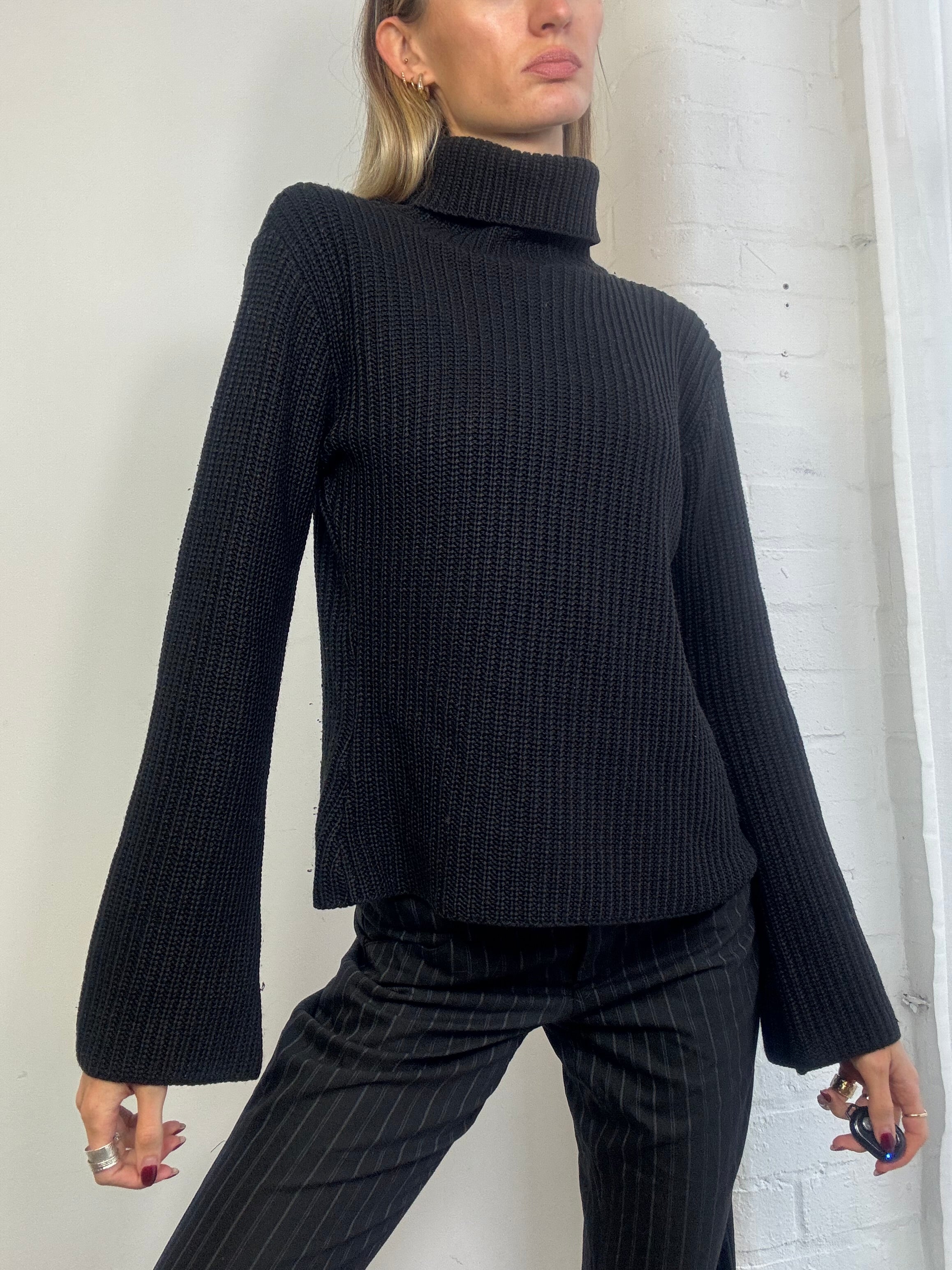 Vintage Y2K knitted roll neck jumper