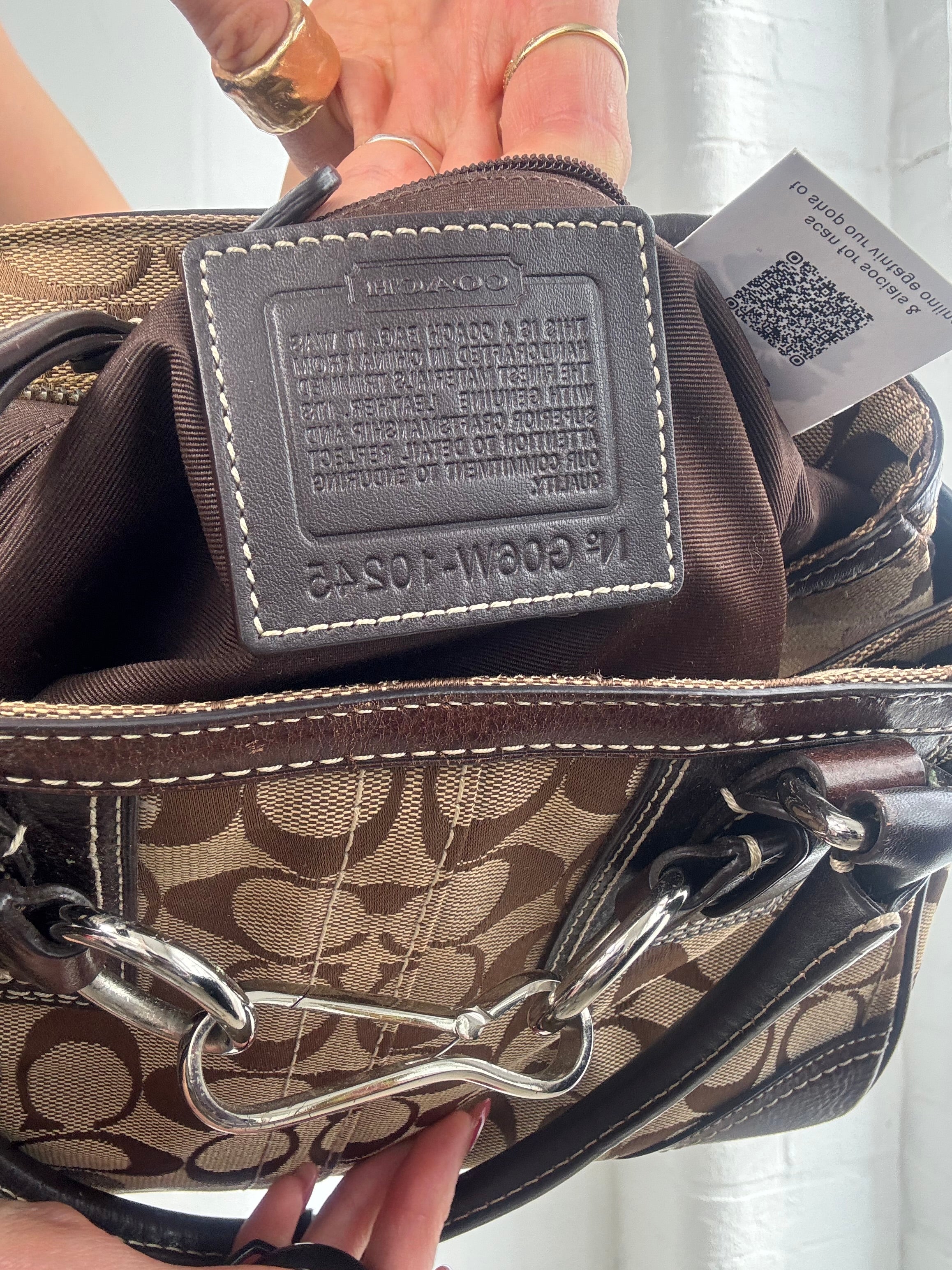 Vintage Y2K Coach monogram shoulder bag