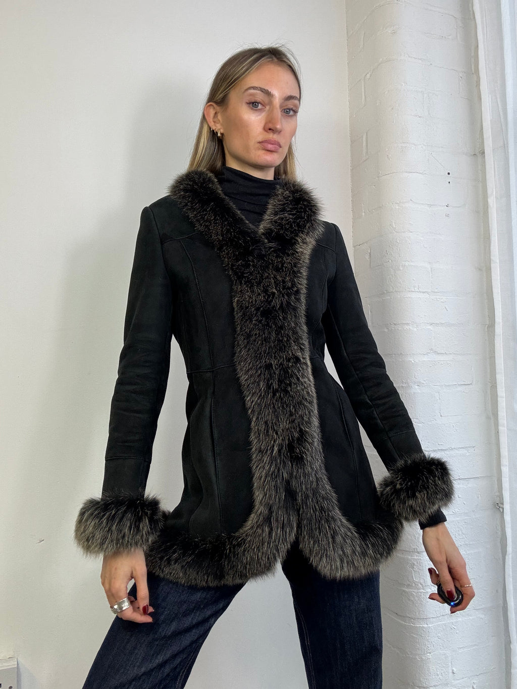 Vintage 90s sheepskin coat