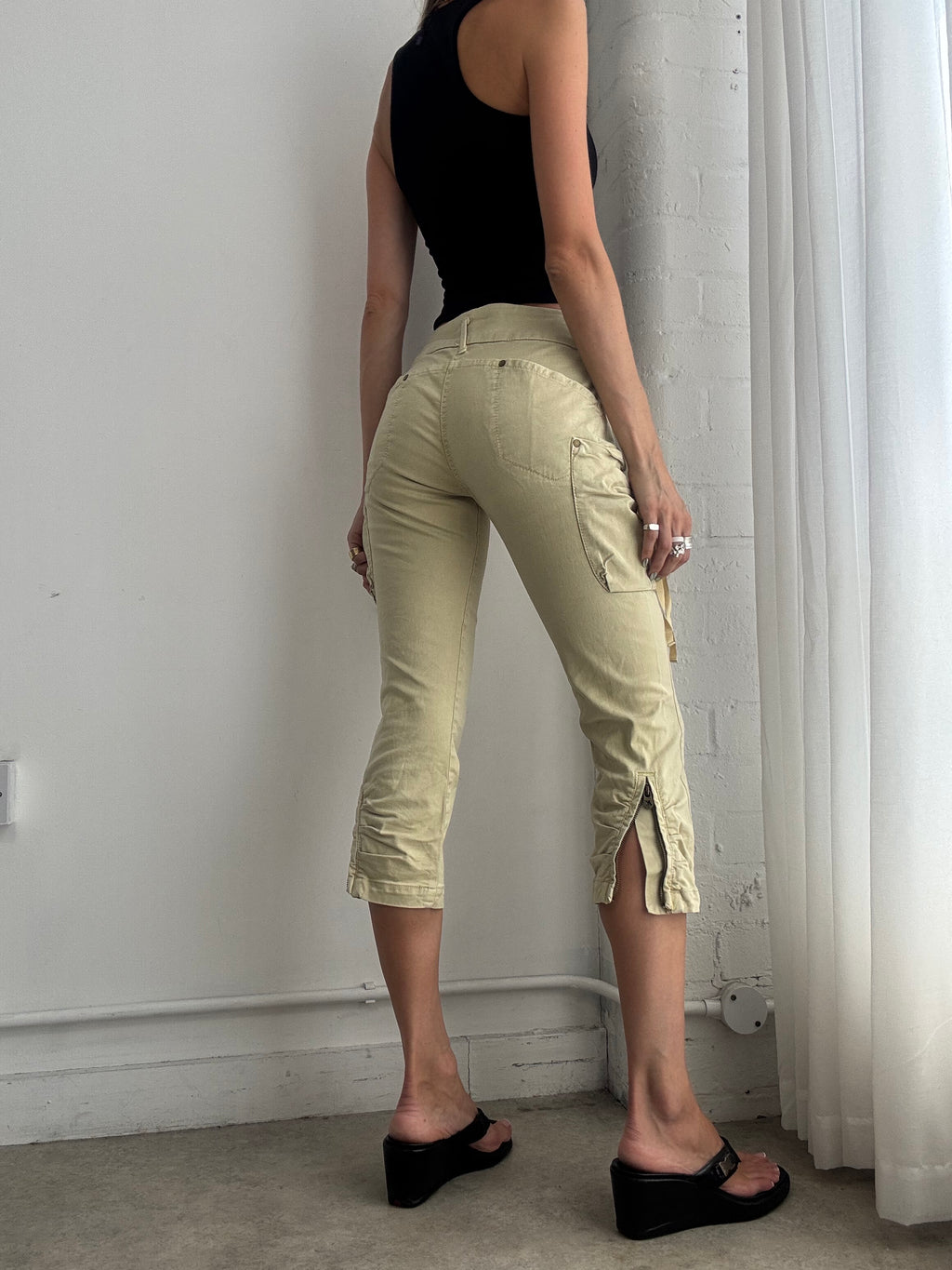 Vintage Y2K Killah by Miss Sixty Capri Trousers – Low Rise Utility Crop Pants - Size S/M