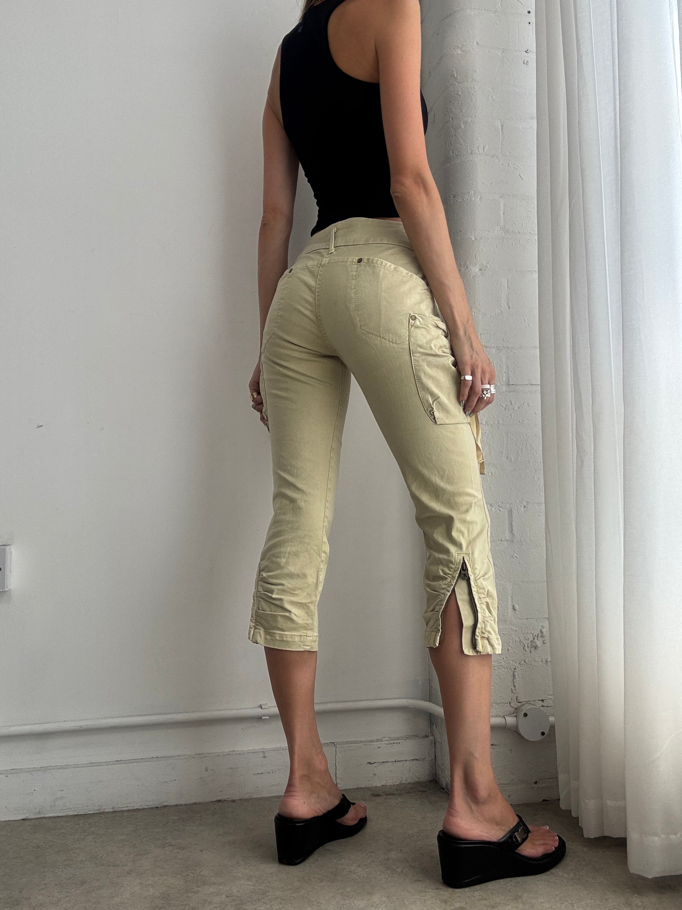 Vintage Y2K Killah by Miss Sixty Capri Trousers – Low Rise Utility Crop Pants - Size S/M