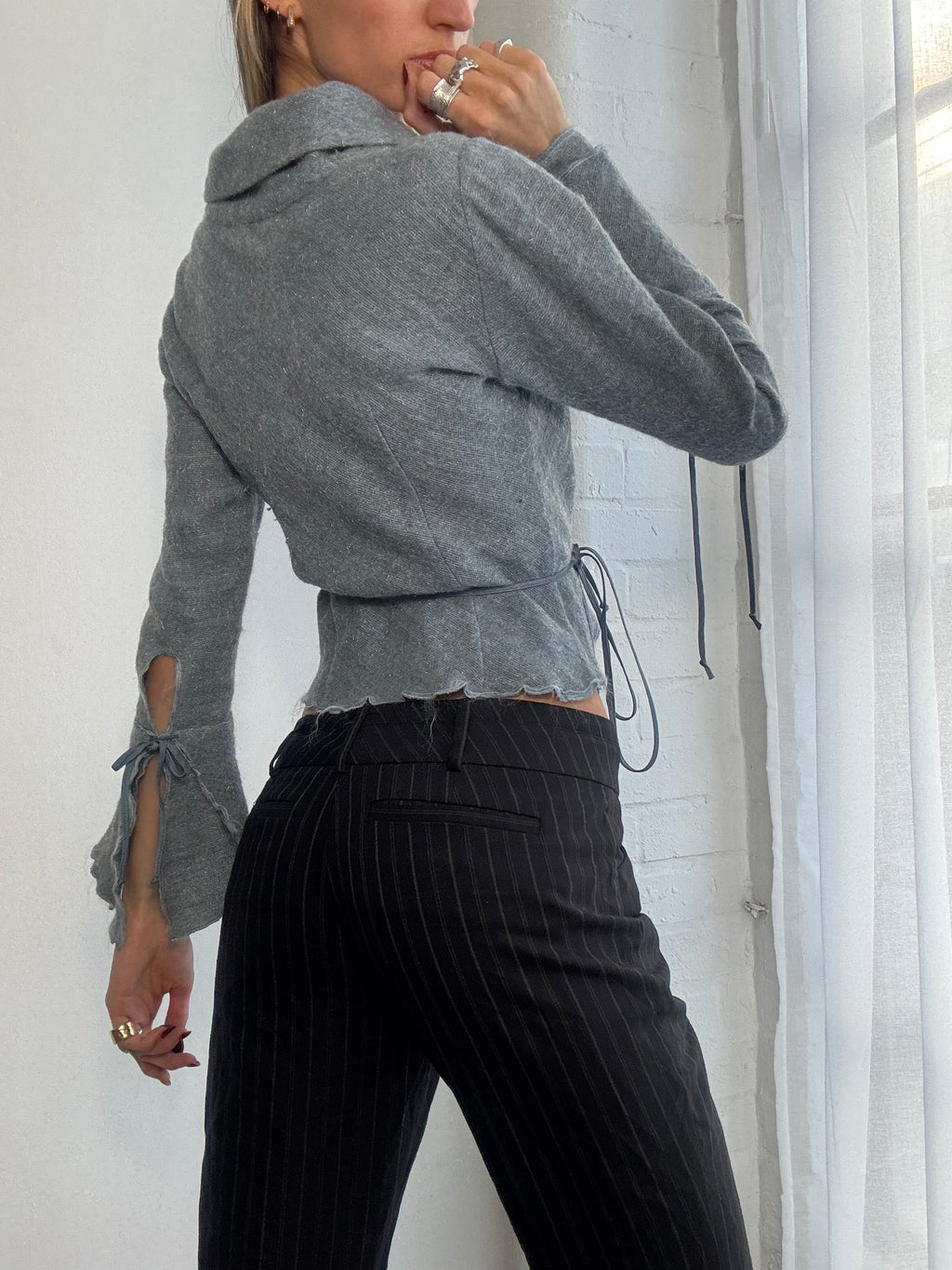 Vintage 90s wool wrap top