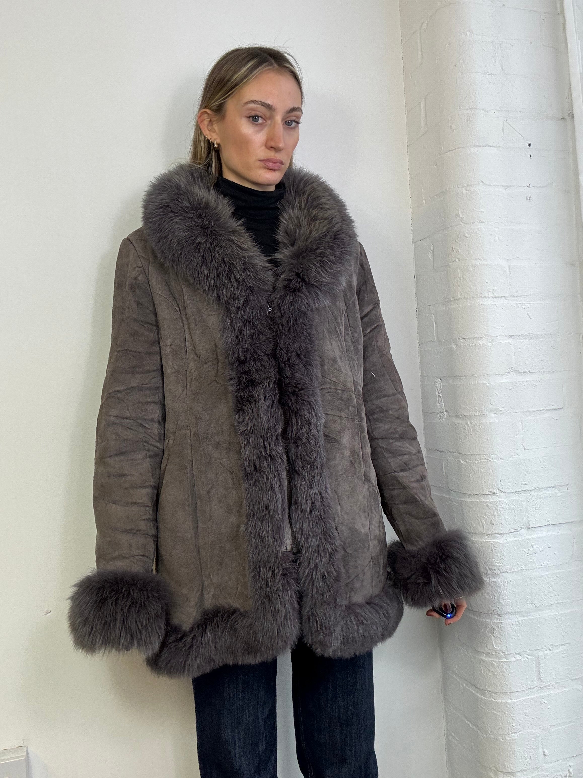 Vintage 90s sheepskin coat