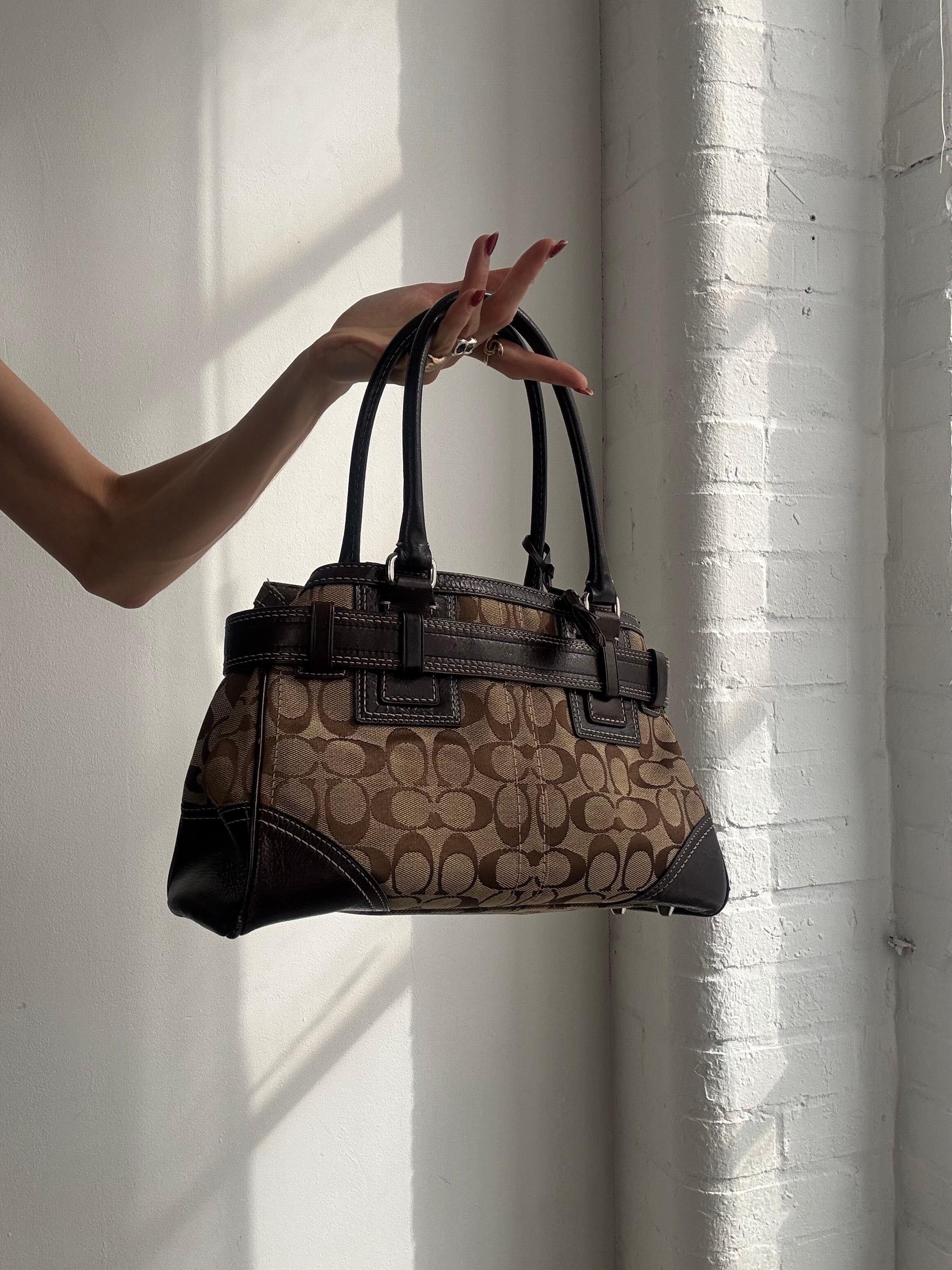 Vintage Y2K Coach monogram shoulder bag