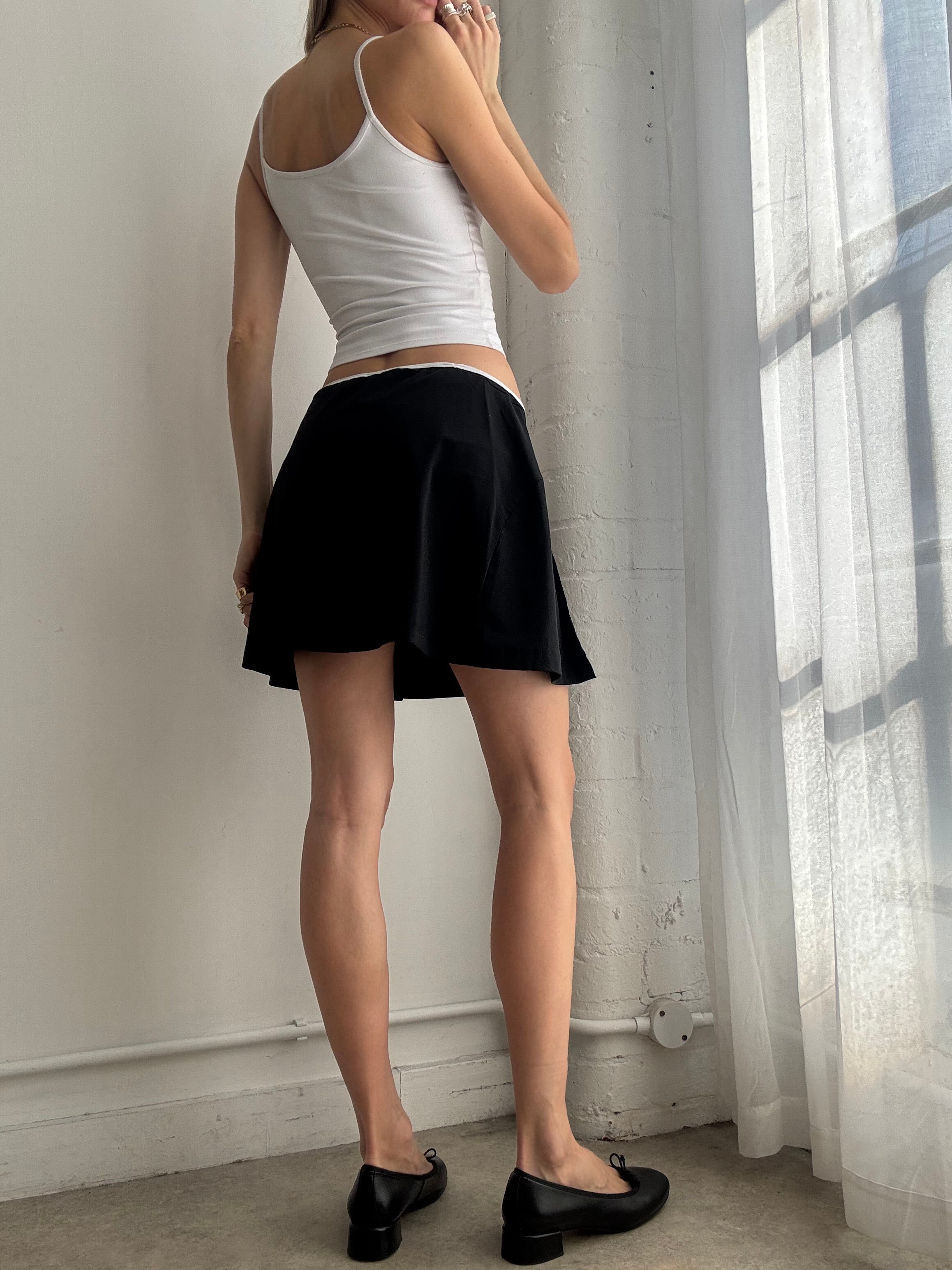 Vintage Y2K adidas black sporty tennis mini skirt / skort