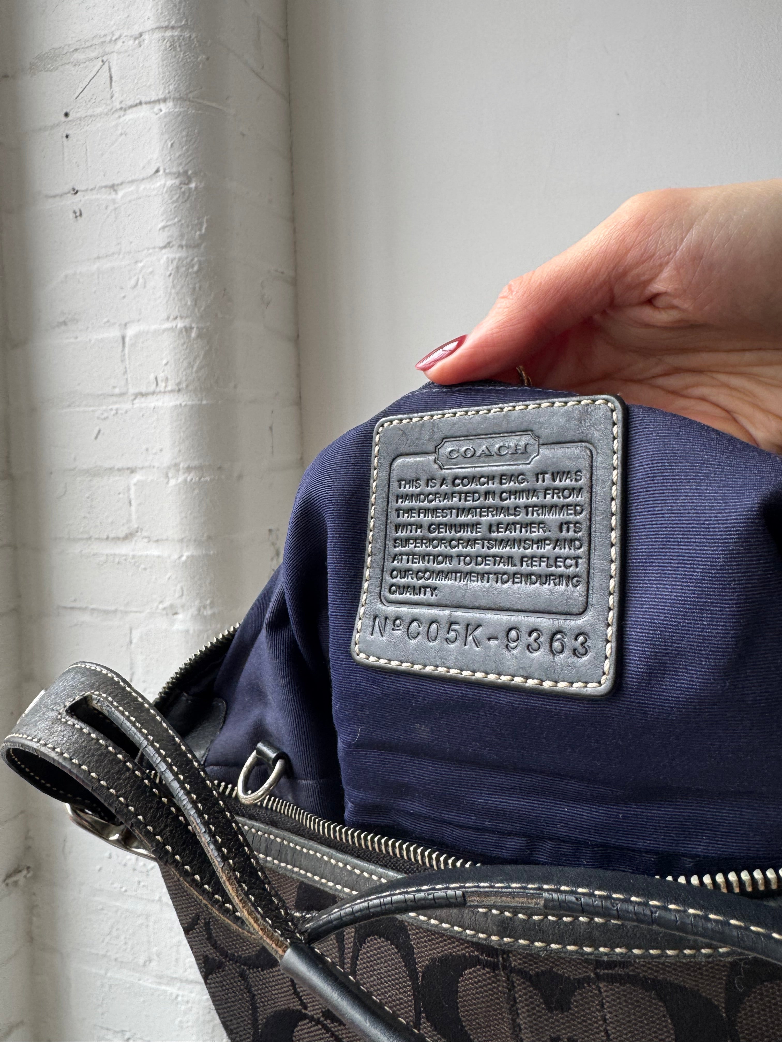 Vintage Y2K coach monogram shoulder bag black