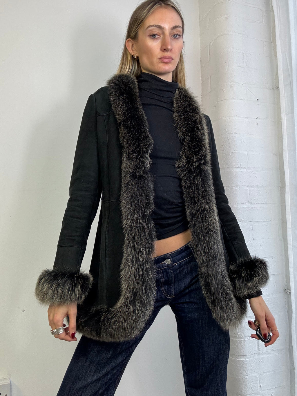 Vintage 90s sheepskin coat