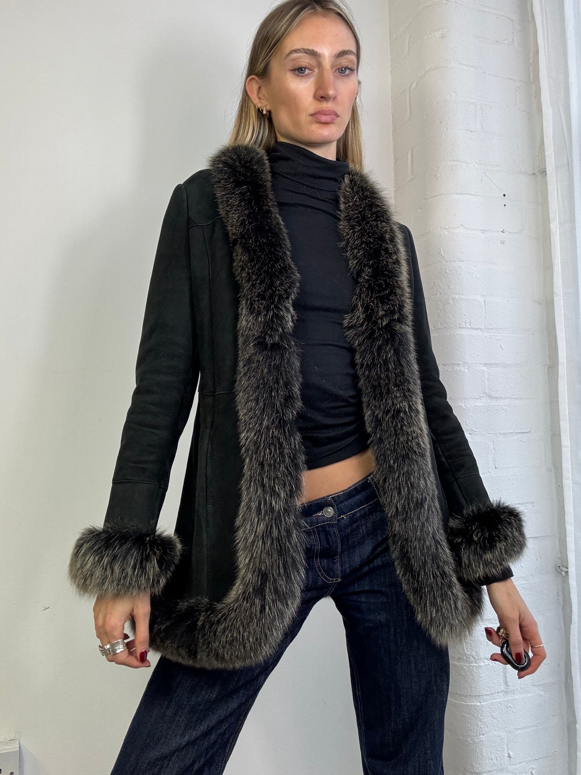 Vintage 90s sheepskin coat
