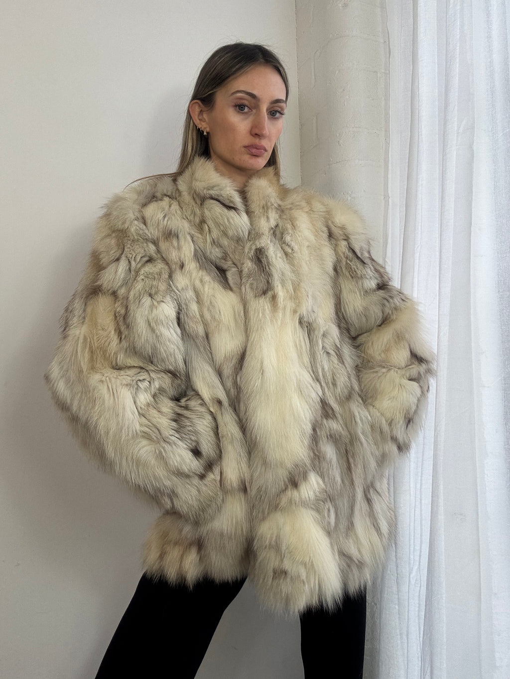 Vintage 90s genuine fur coat