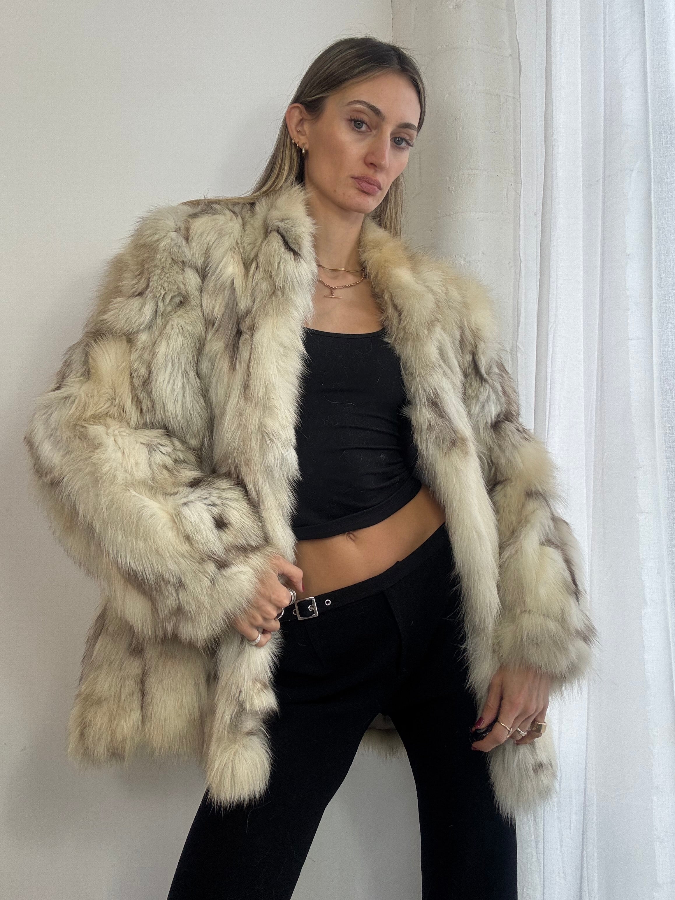 Vintage 90s genuine fur coat