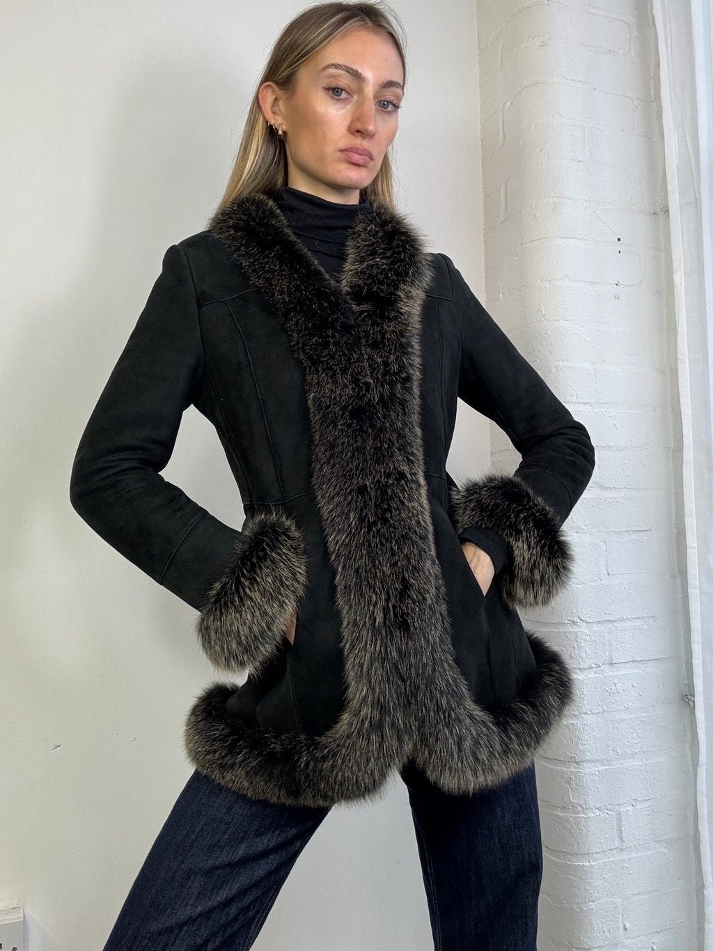 Vintage 90s sheepskin coat