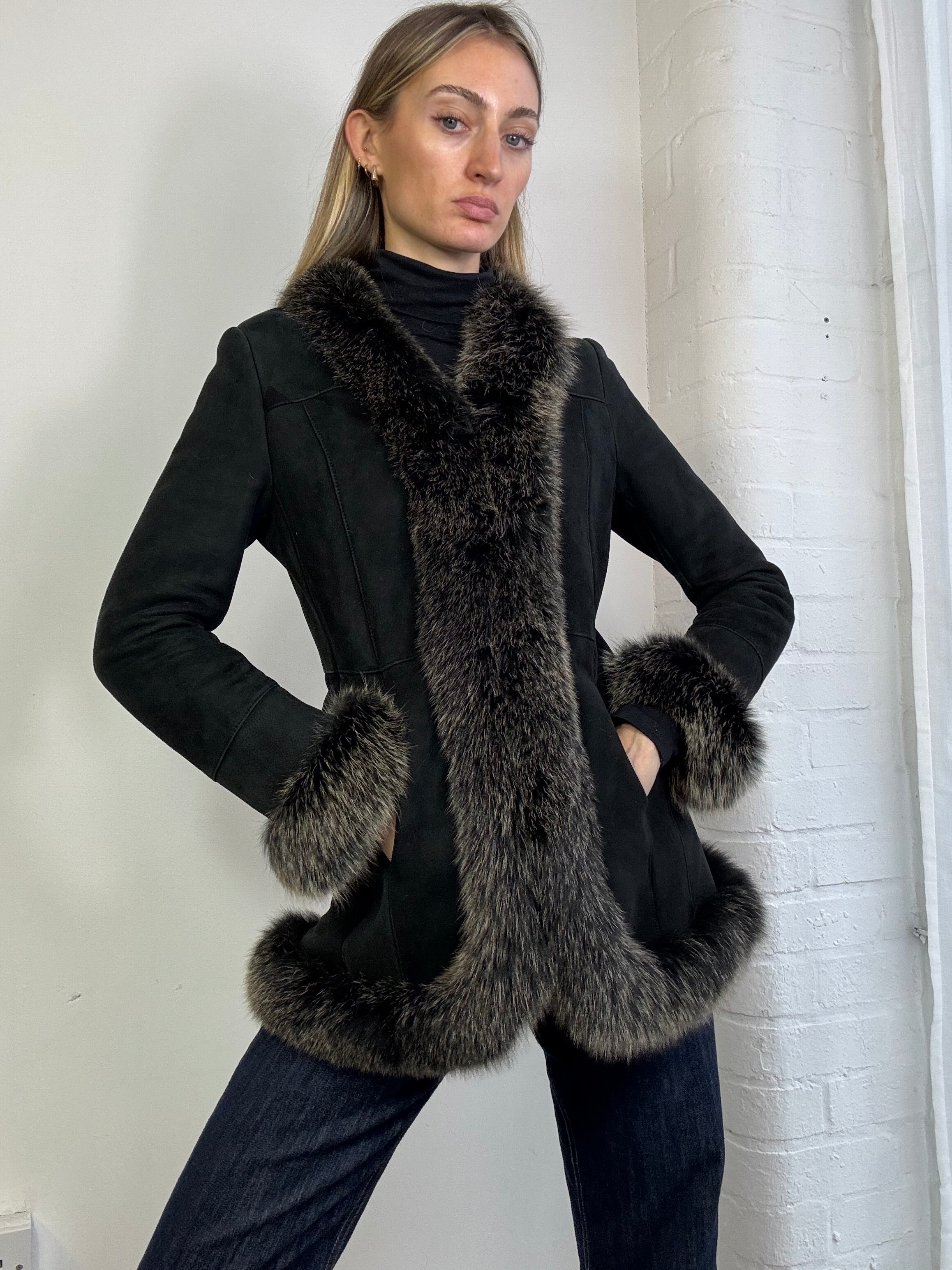 Vintage 90s sheepskin coat