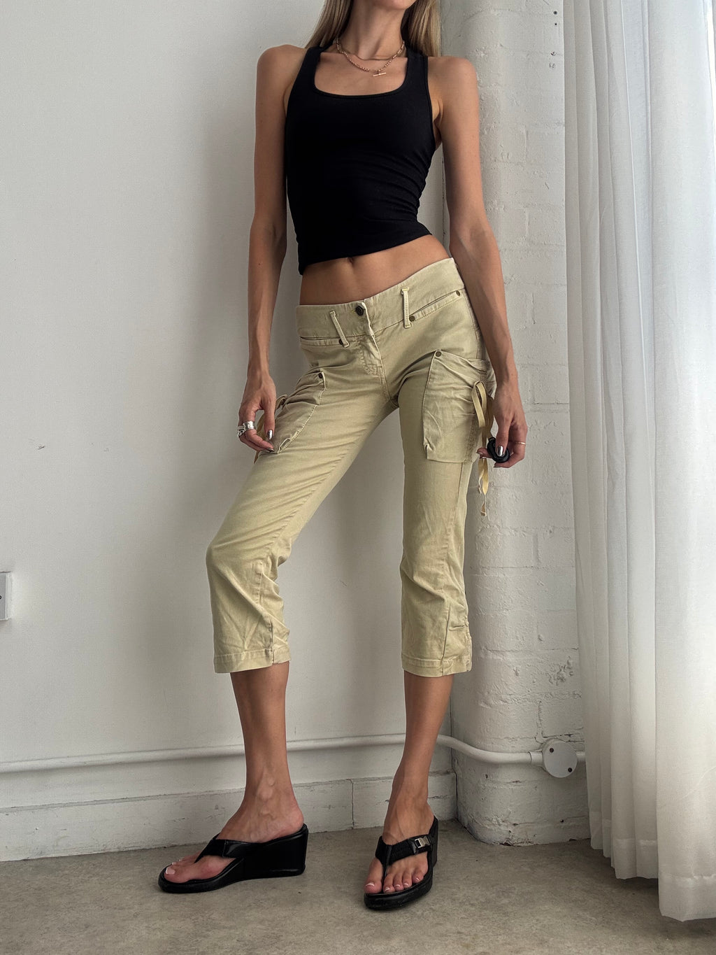 Vintage Y2K Killah by Miss Sixty Capri Trousers – Low Rise Utility Crop Pants - Size S/M