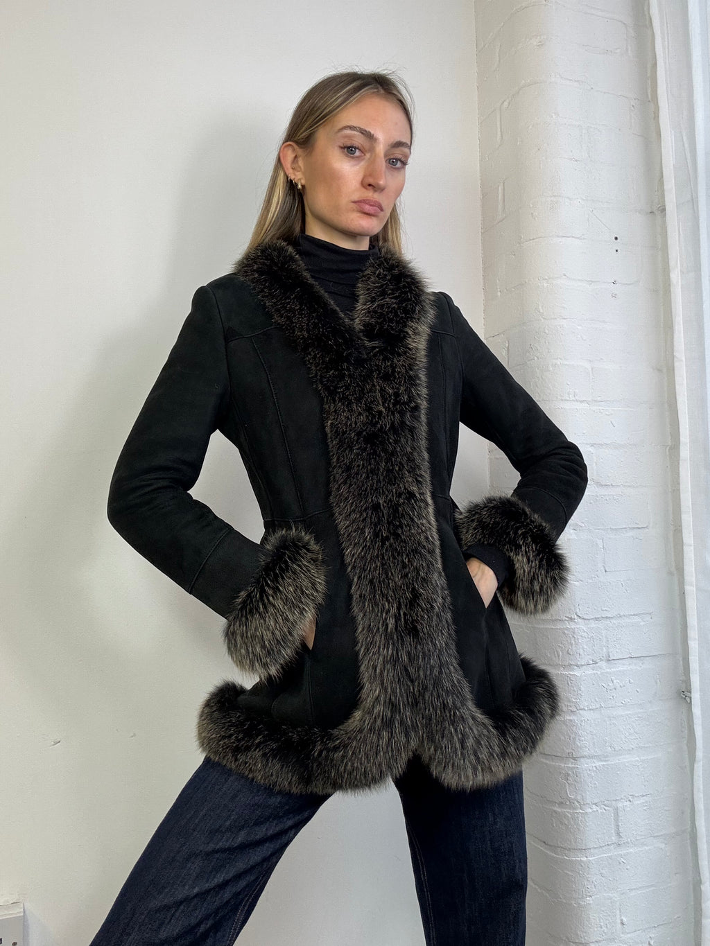 Vintage 90s sheepskin coat