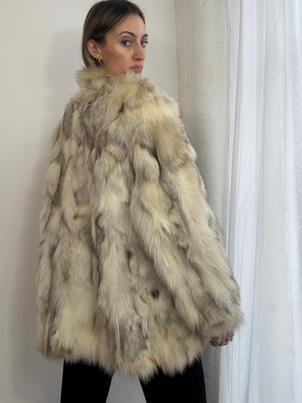 Vintage 90s genuine fur coat