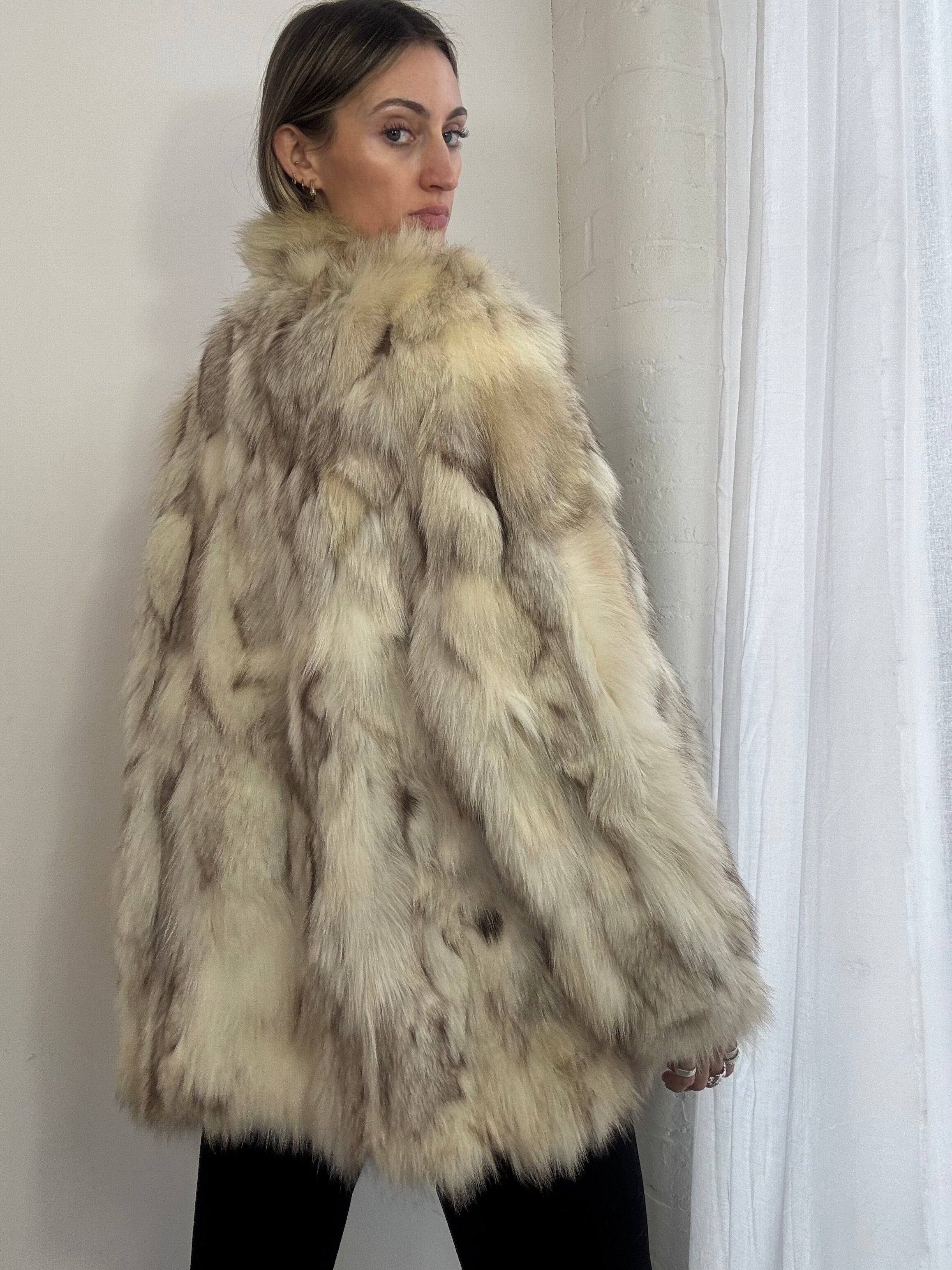 Vintage 90s genuine fur coat