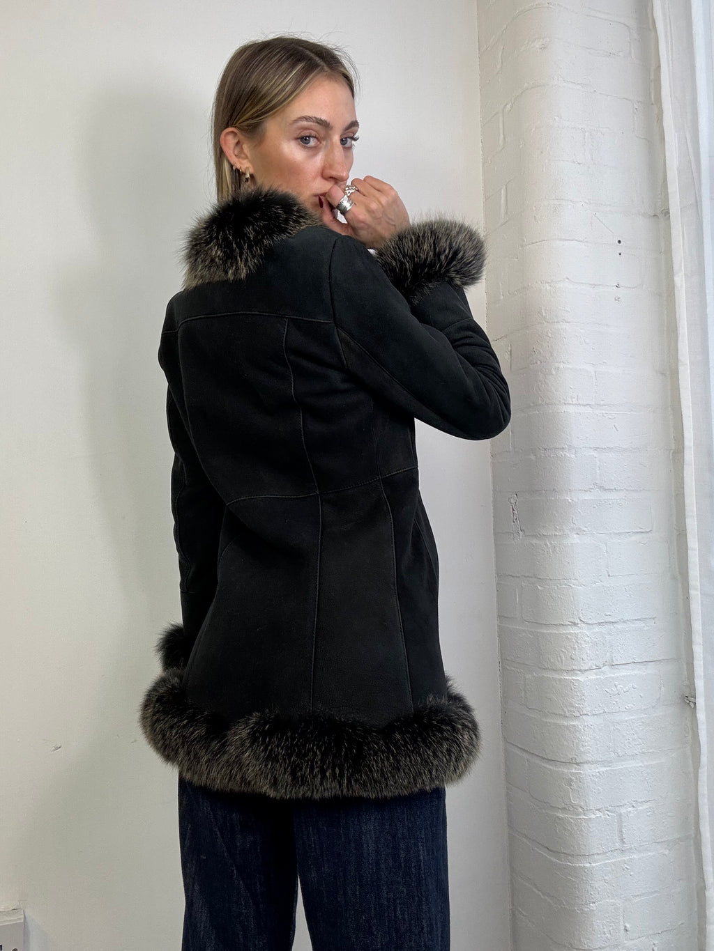 Vintage 90s sheepskin coat
