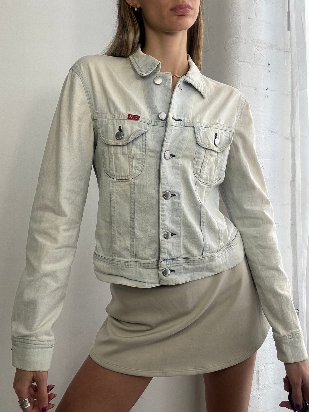 Vintage Y2K Miss Sixty white denim jacket