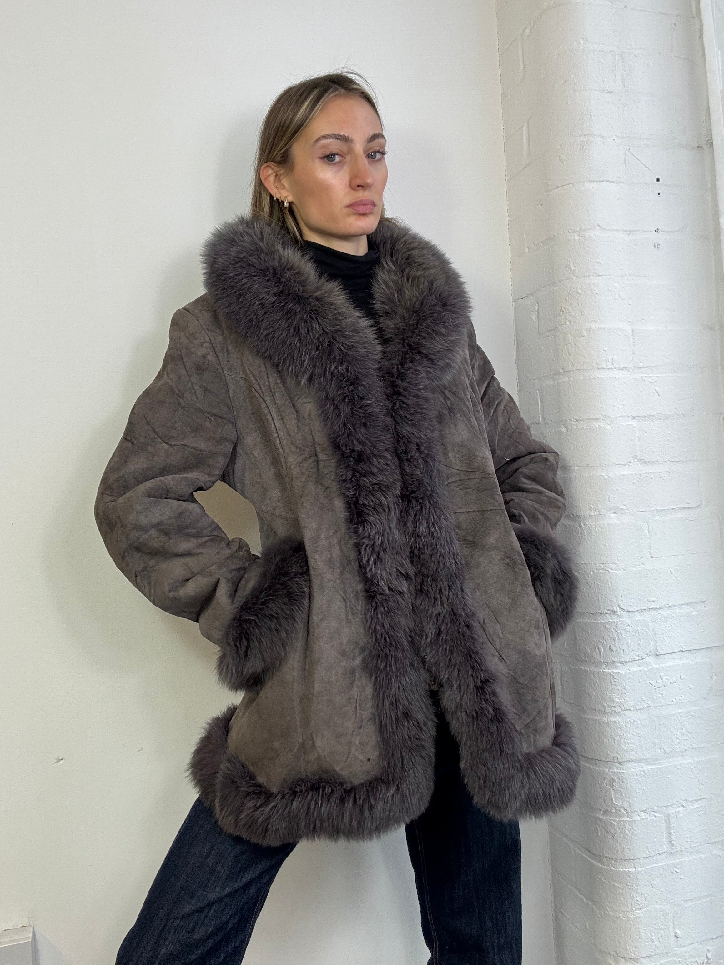 Vintage 90s sheepskin coat