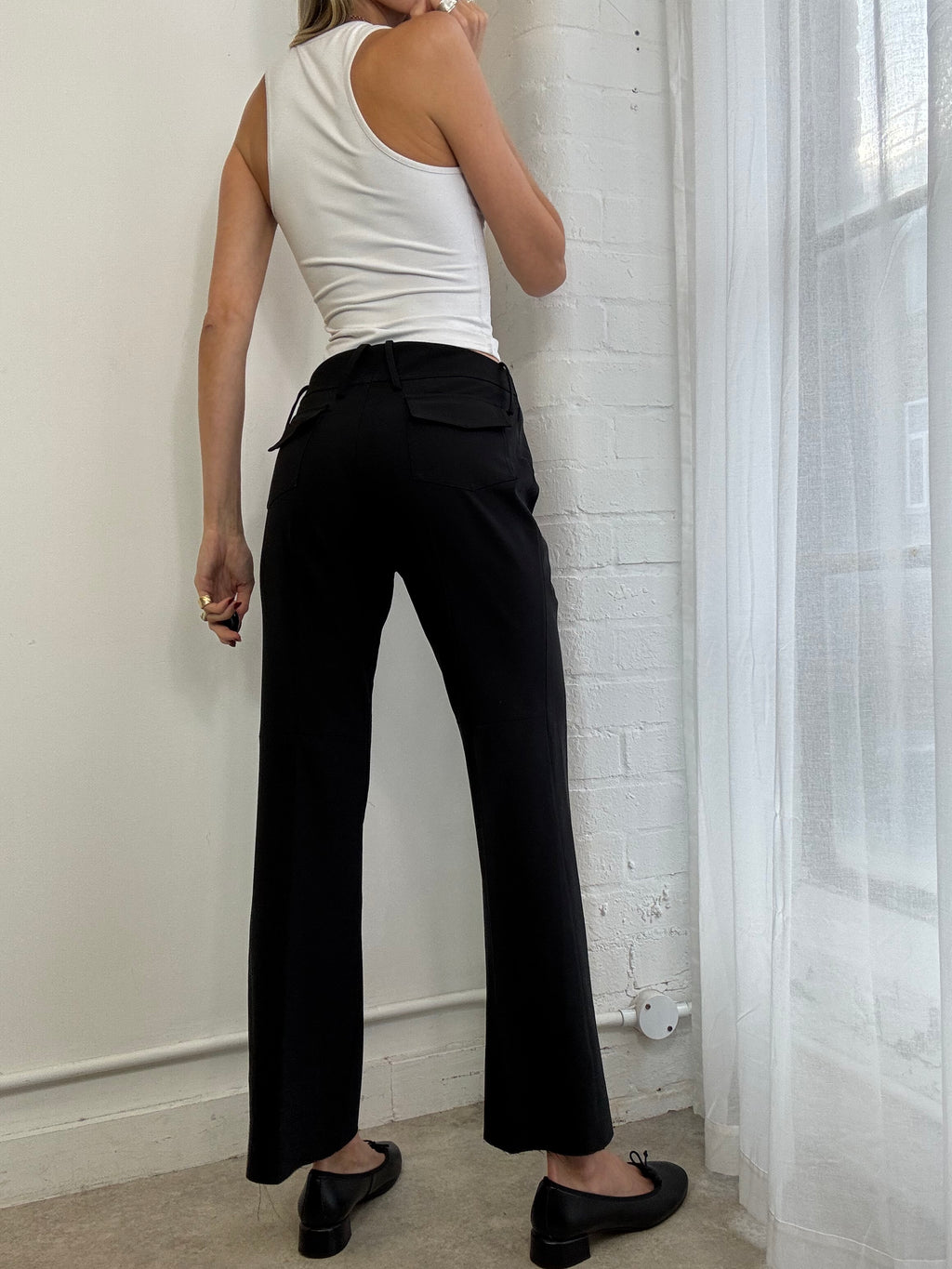 Vintage Y2K black low rise suit pants