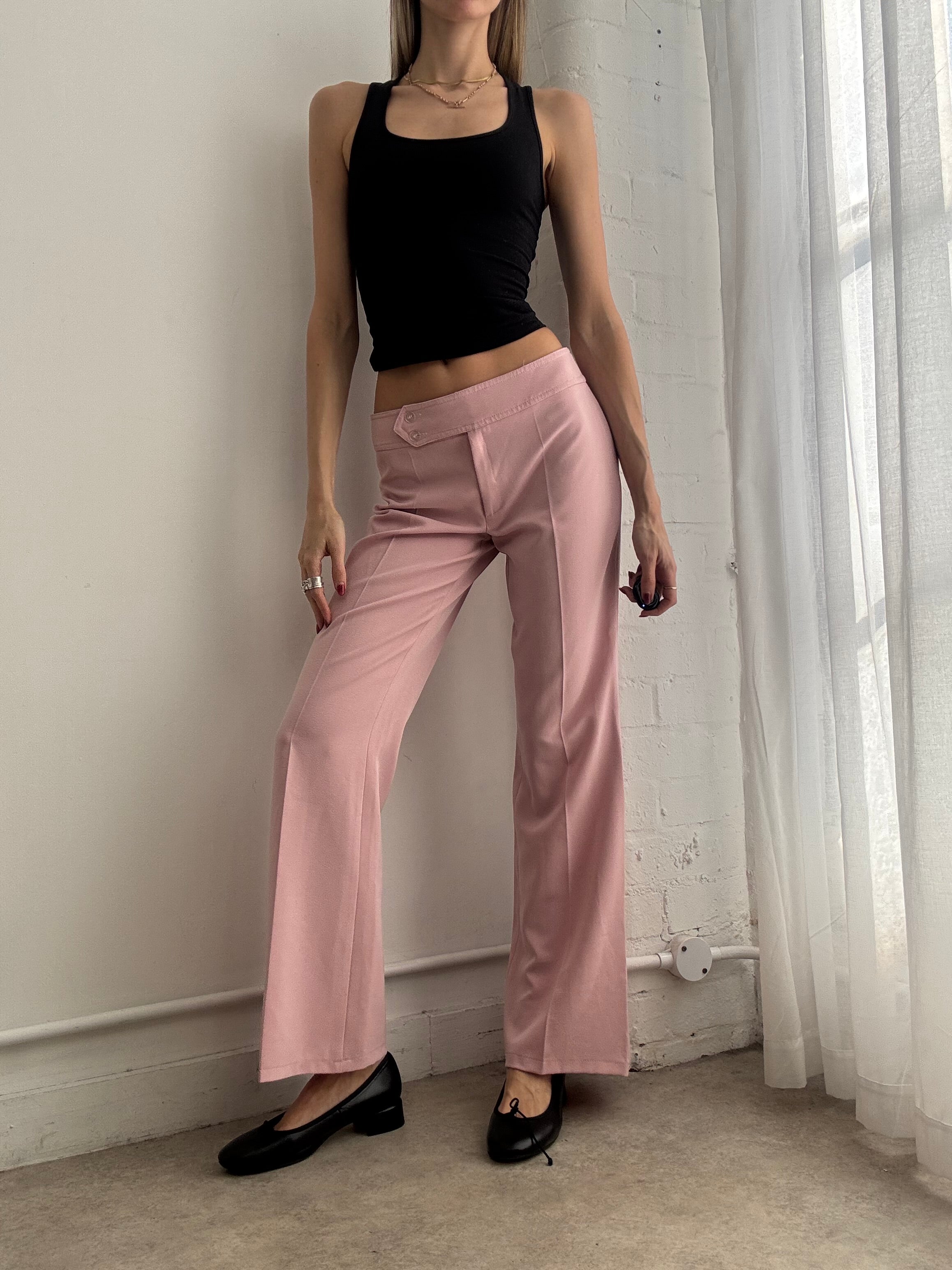 Vintage Y2K pink tailored trousers