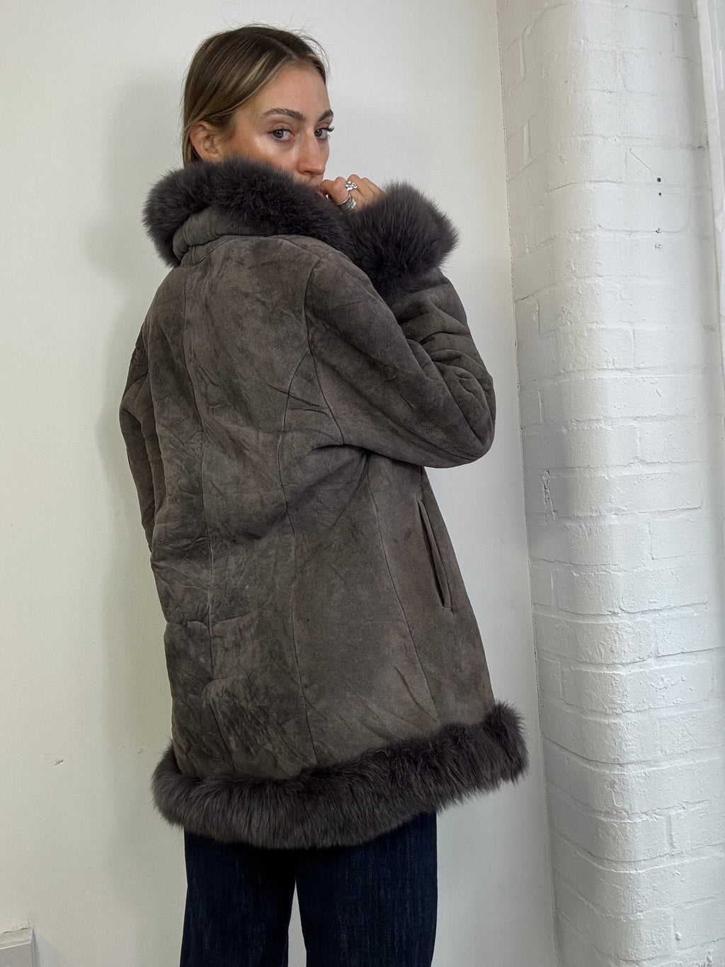 Vintage 90s sheepskin coat