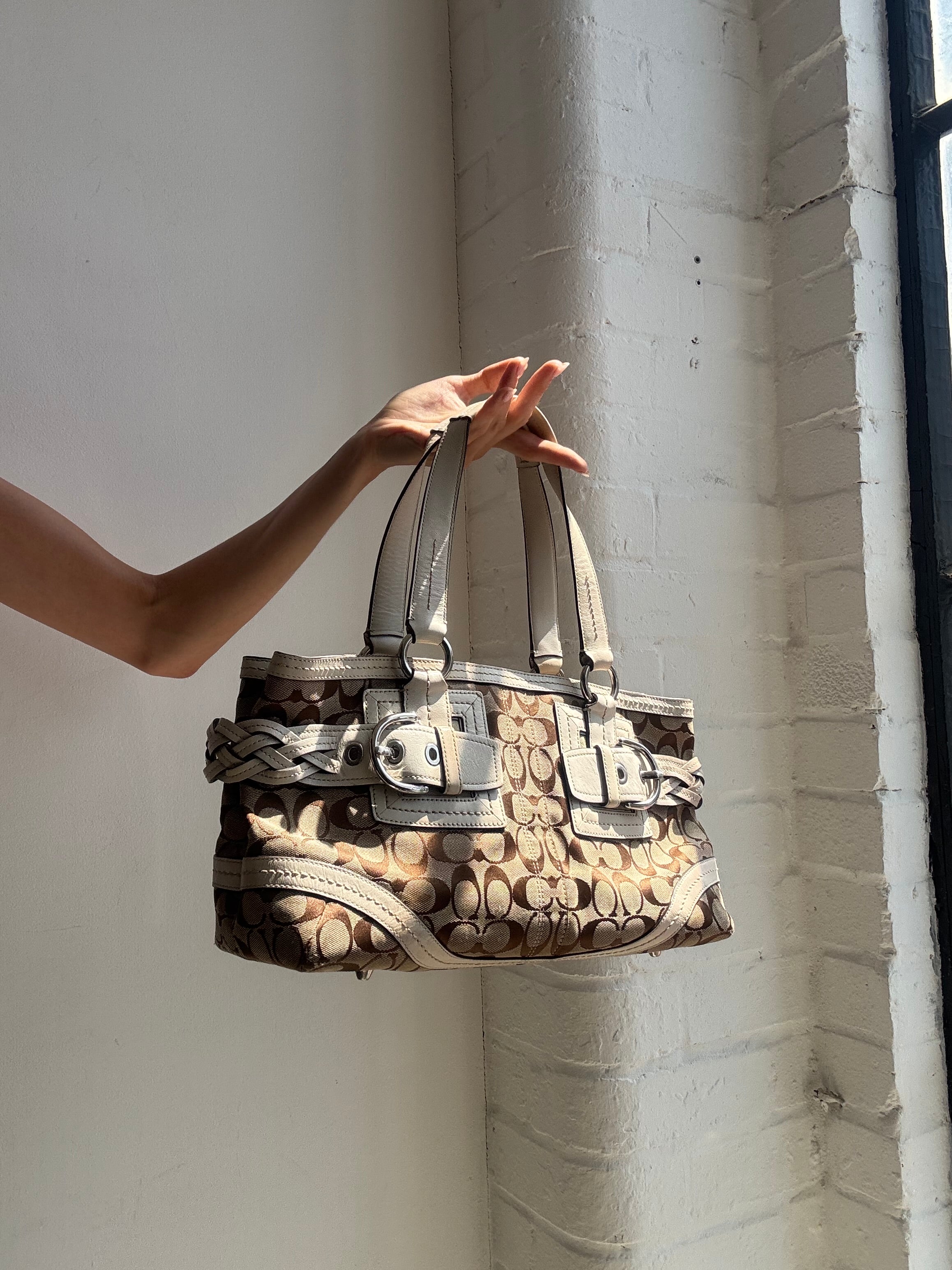 Vintage Y2K Coach Signature Monogram Soho Shoulder Bag