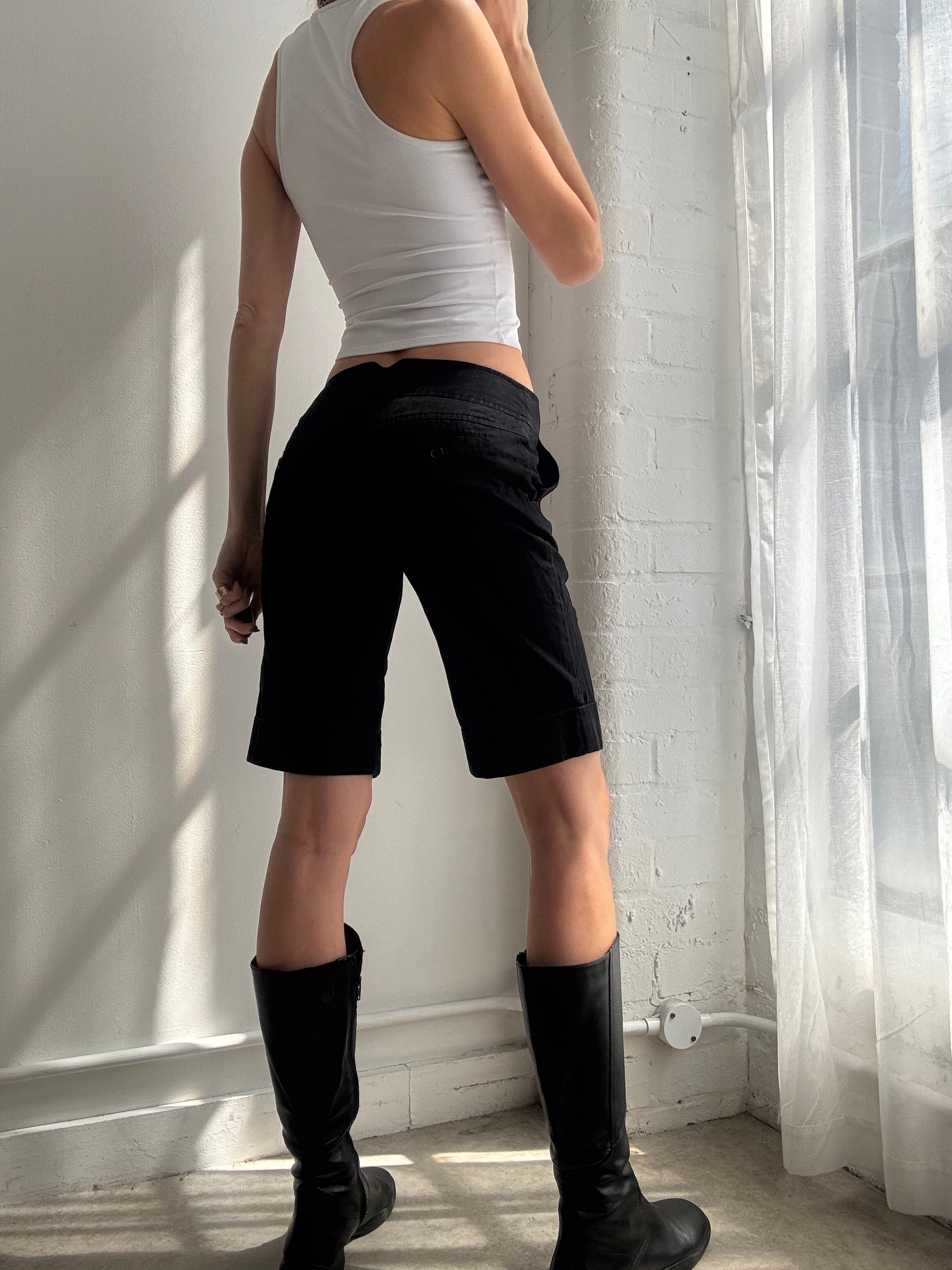 Vintage Y2K black capri trousers - Size S