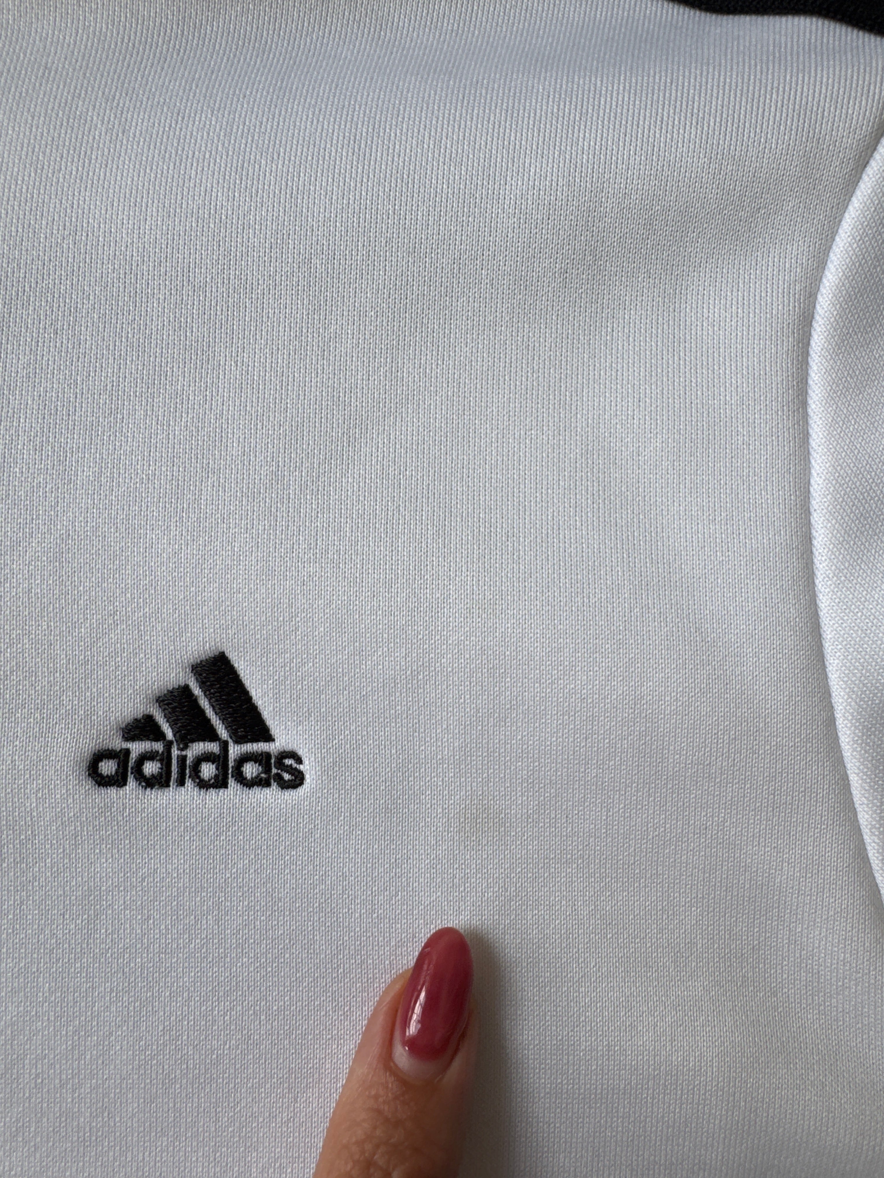 Vintage Y2K Adidas White 3 Stripe Track Jacket - Size M