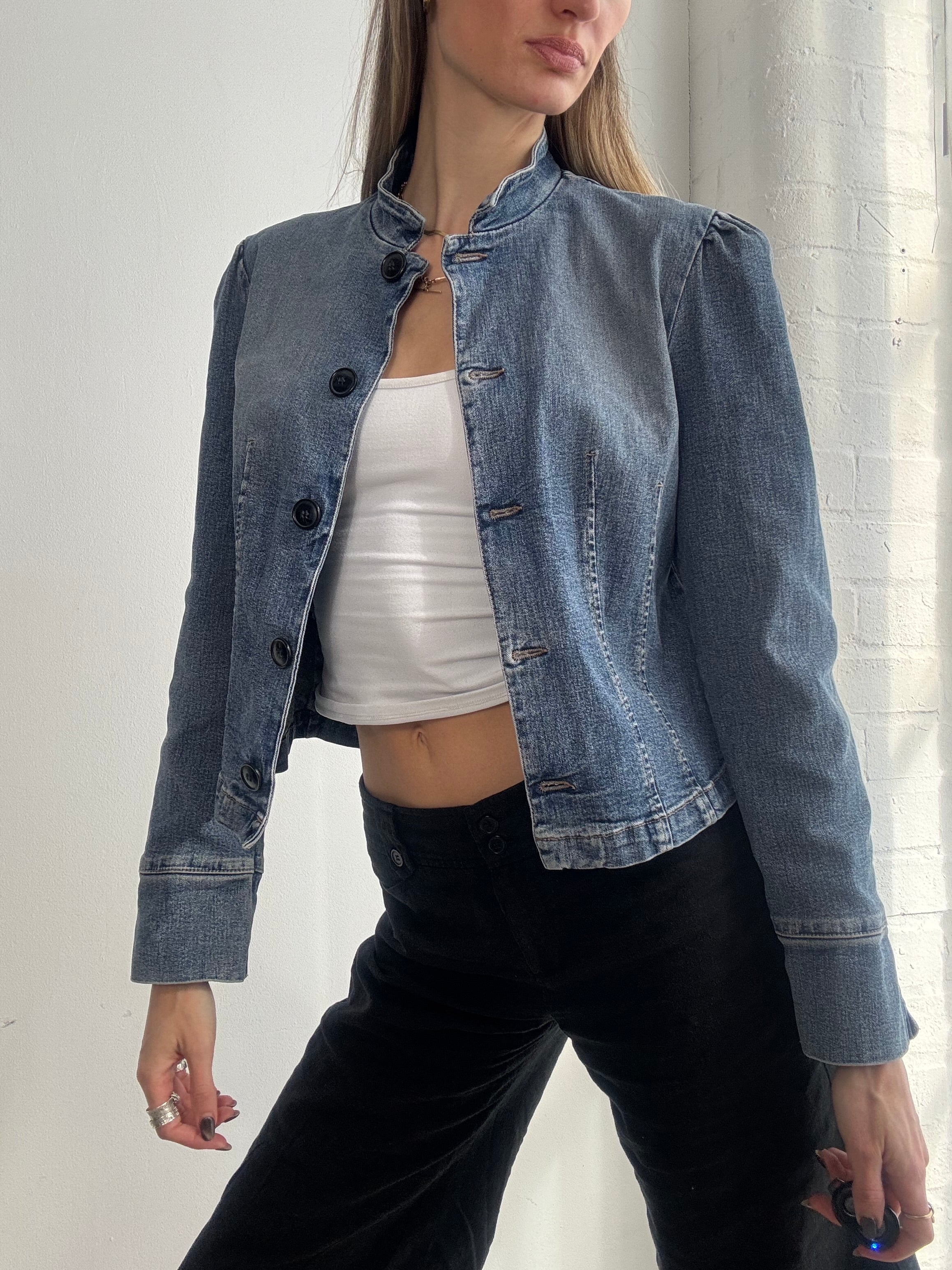 Vintage Y2K fitted denim jacket - Size S