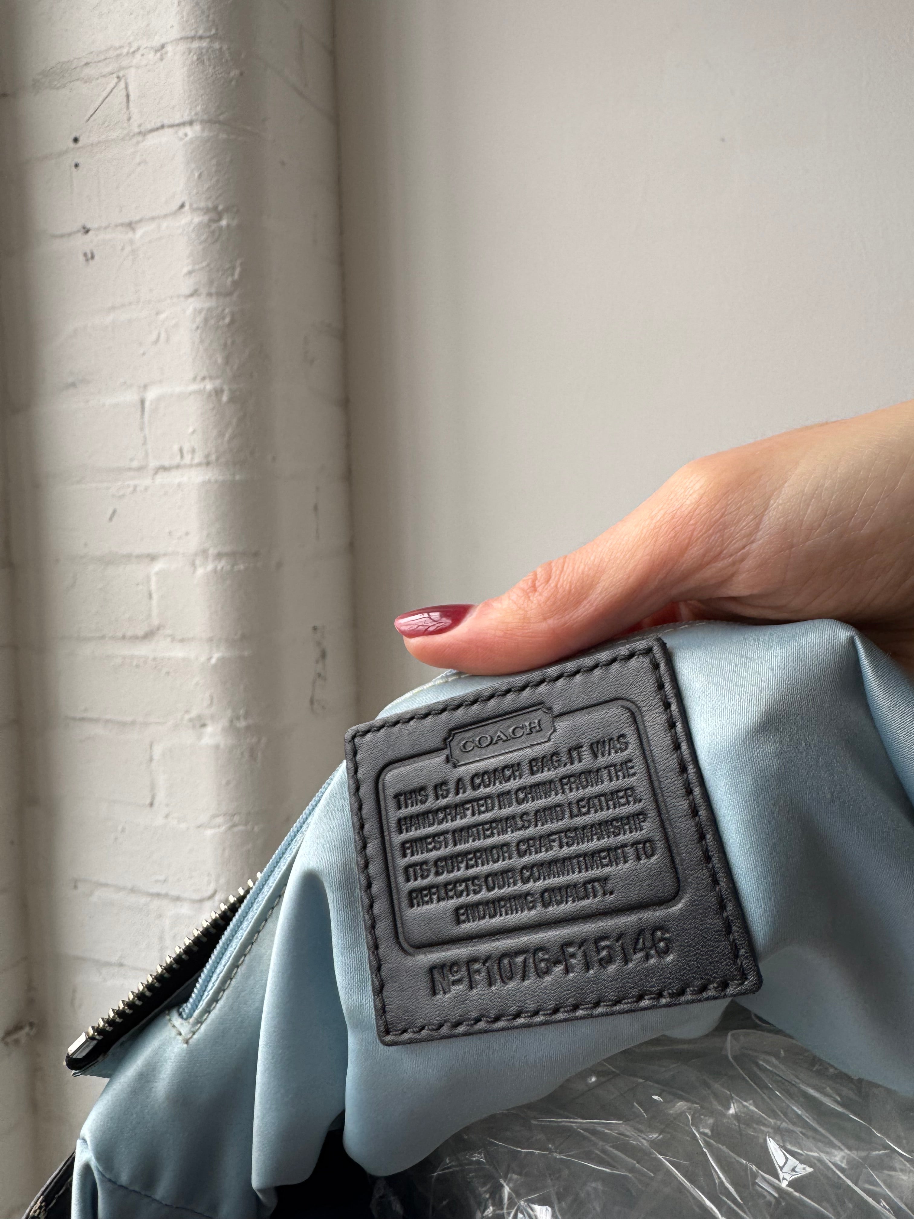 Vintage Y2K coach monogram shoulder bag black