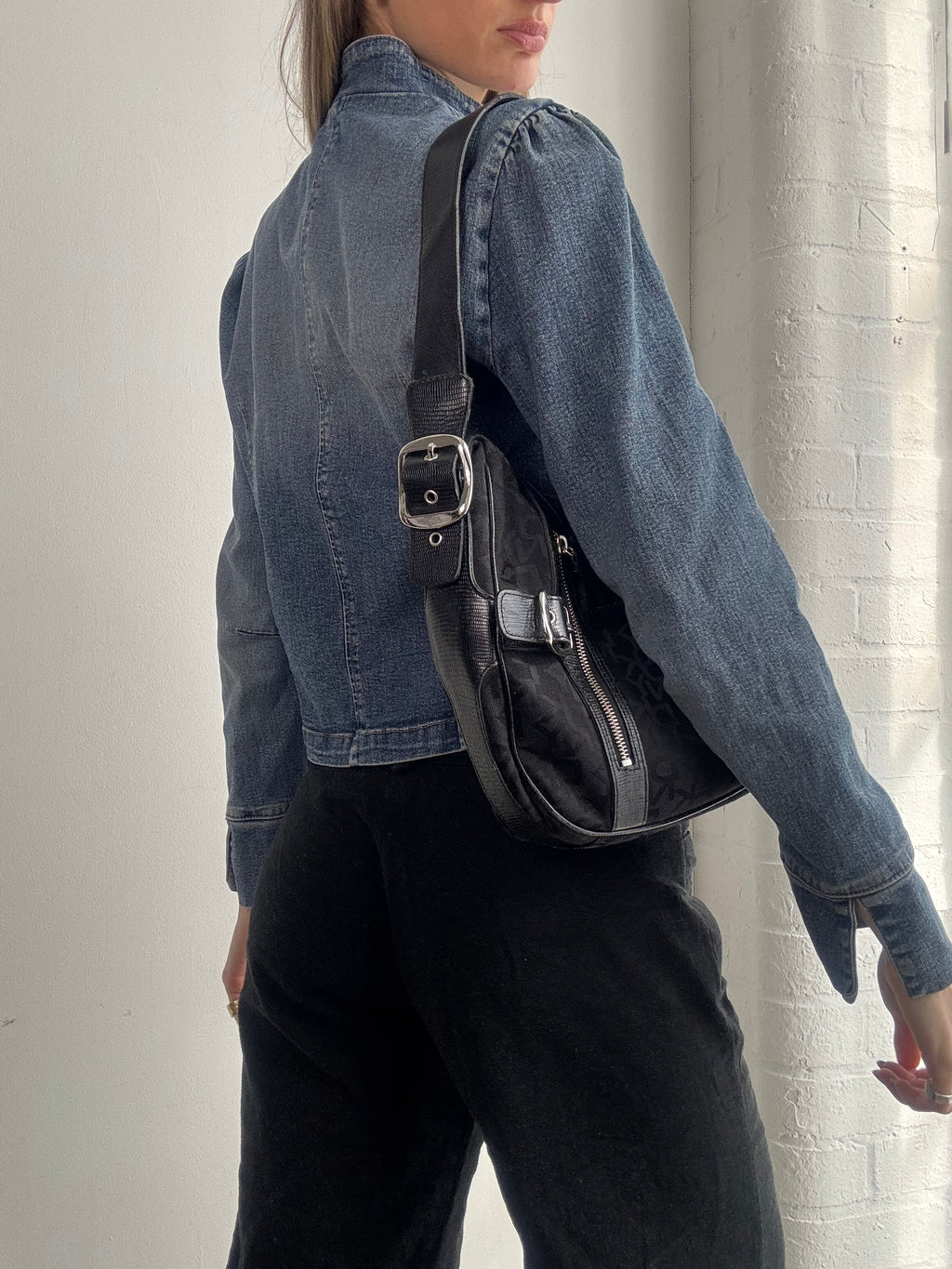 Vintage Y2K fitted denim jacket - Size S