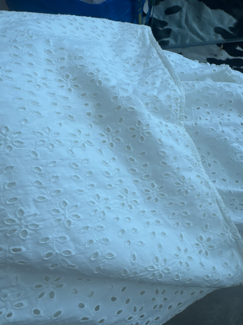 Vintage Y2K White Broderie Tiered Cotton Maxi Skirt - Size XS