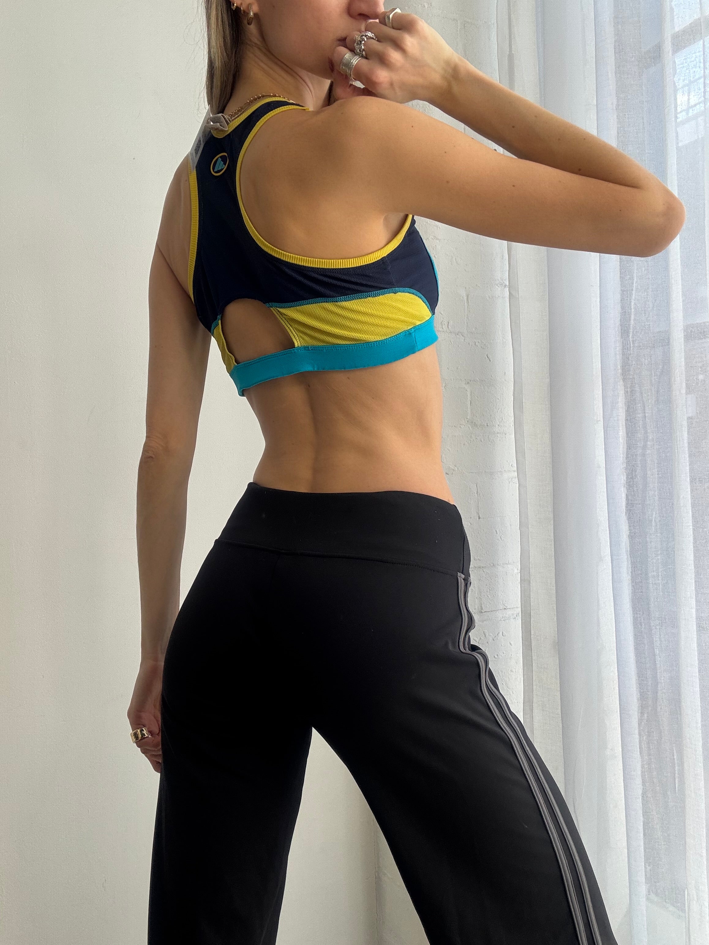 Vintage Y2K Adidas turquoise sports bra top