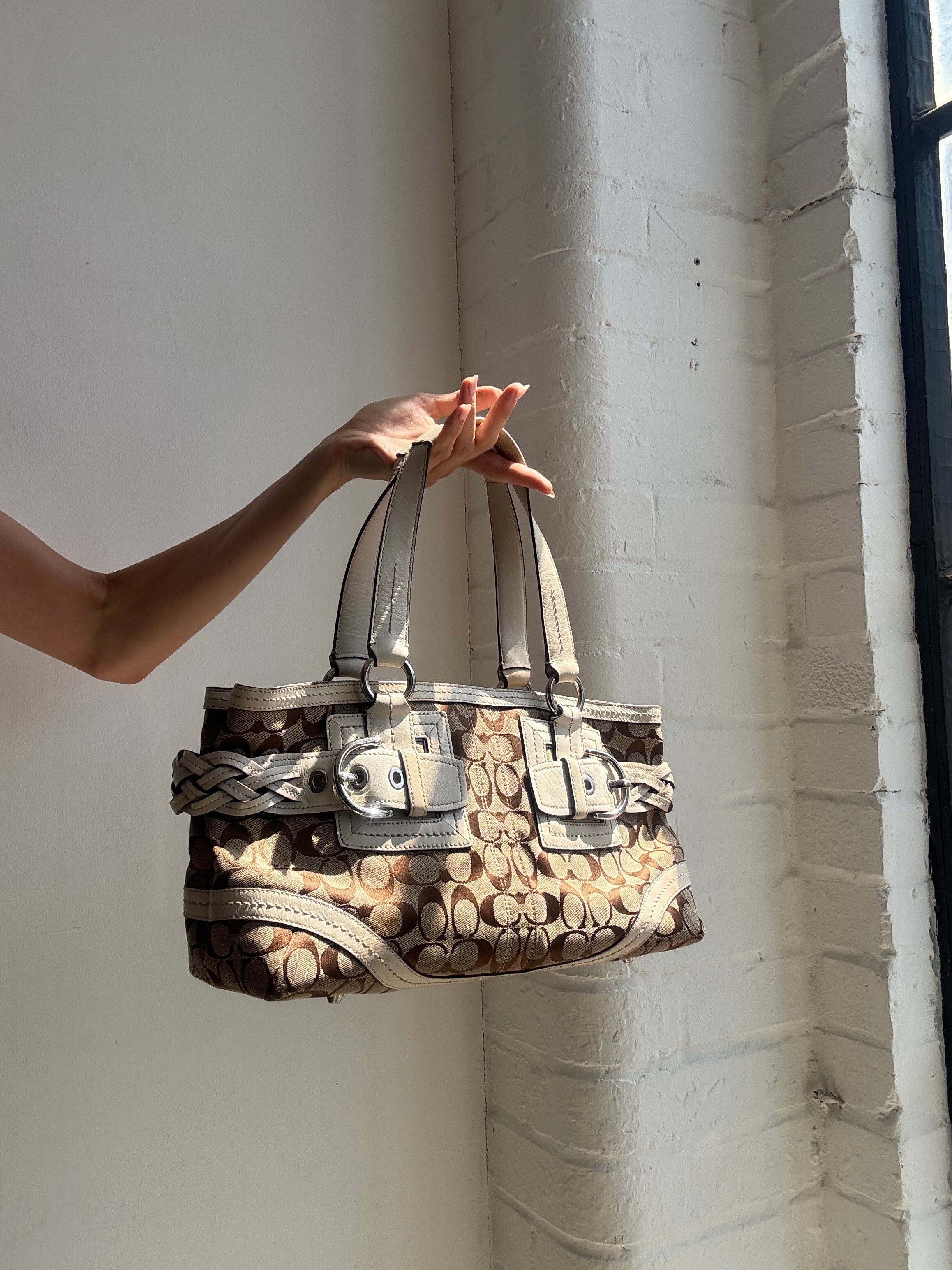 Vintage Y2K Coach Signature Monogram Soho Shoulder Bag