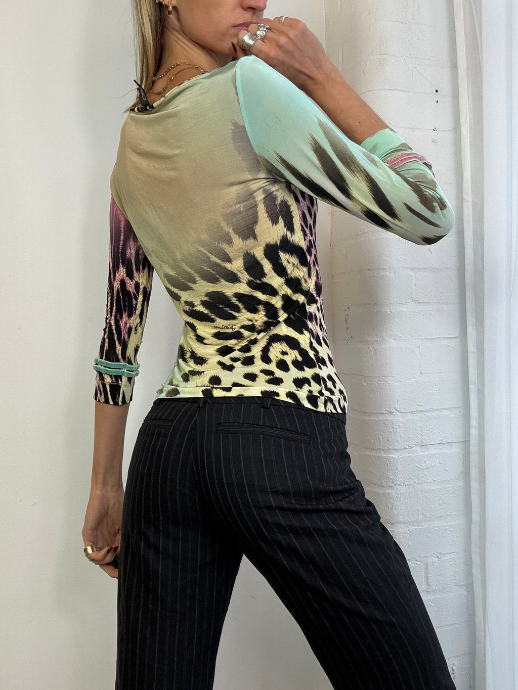Vintage Just Cavalli leopard print top