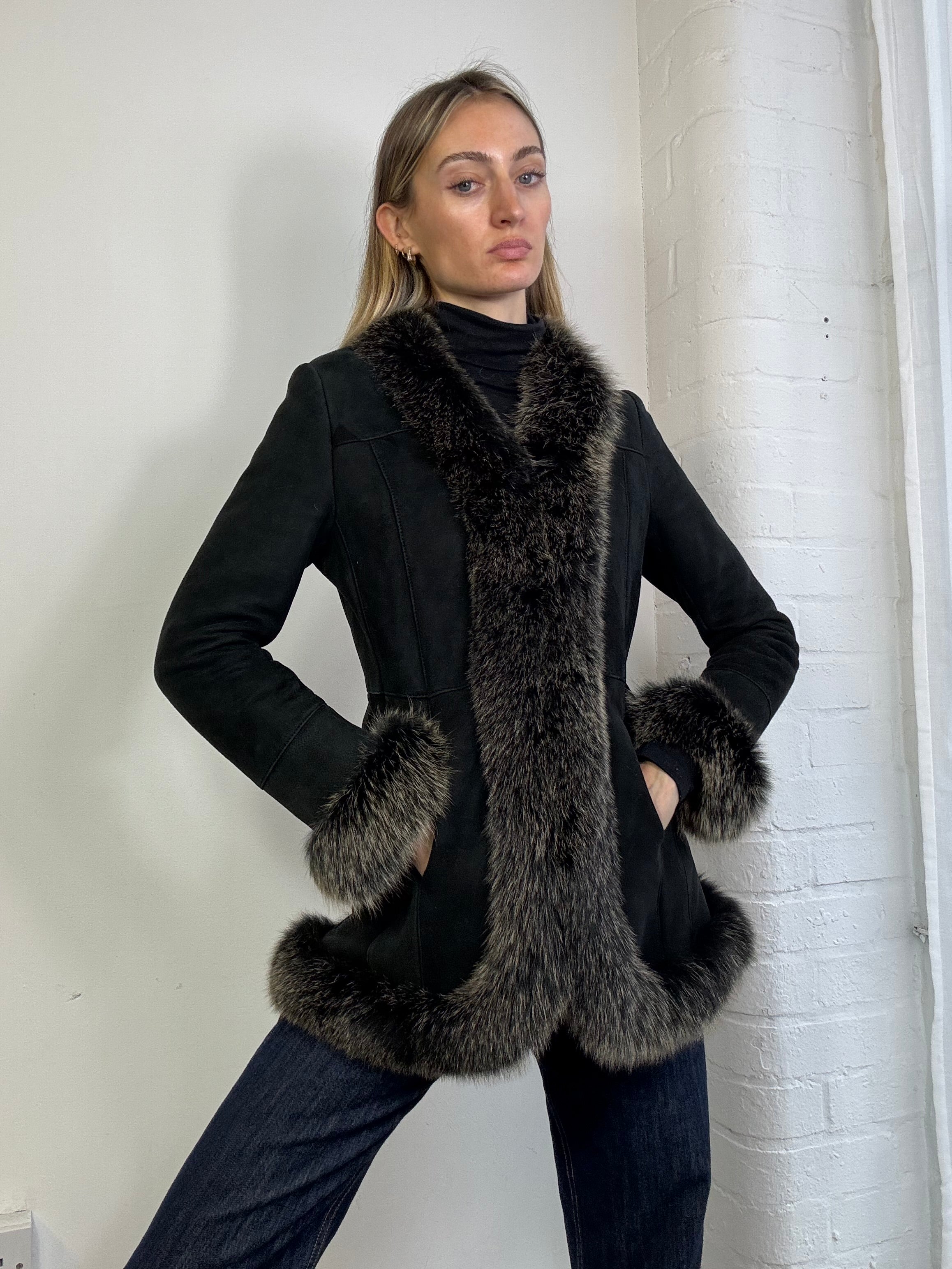 Vintage 90s sheepskin coat