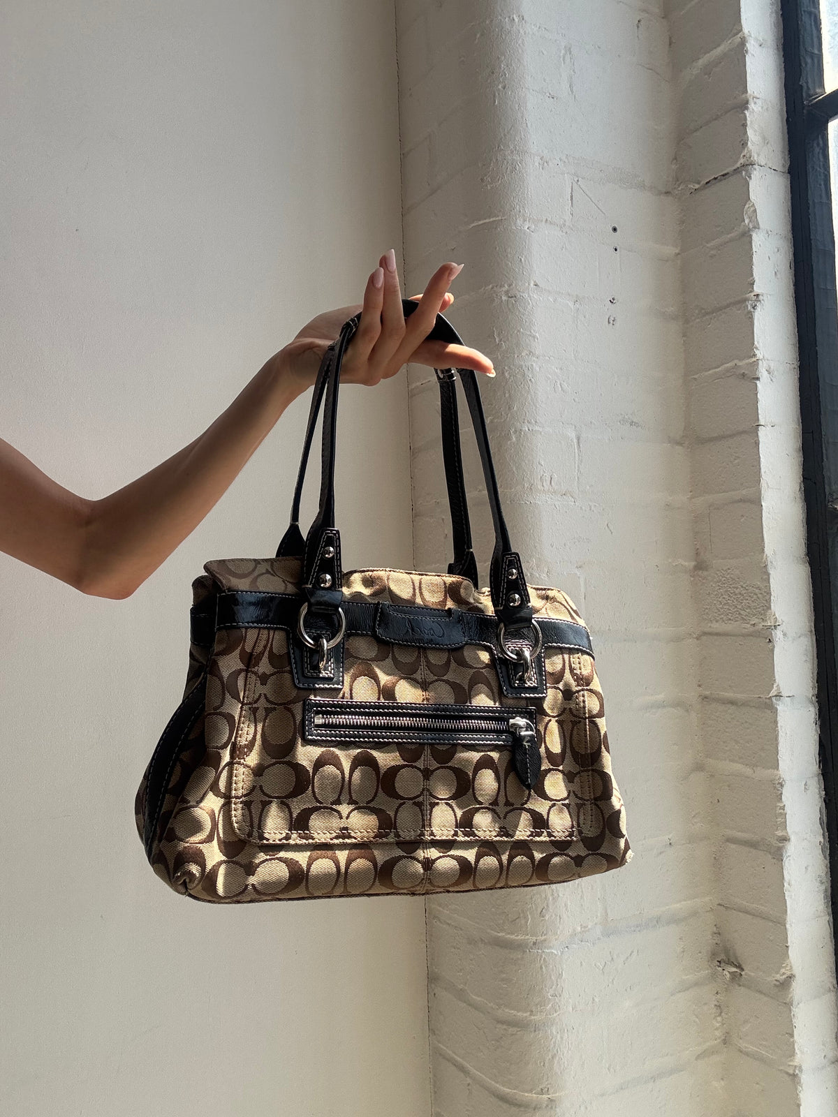 Vintage Y2K Coach Signature Shoulder Bag Brown – Christie