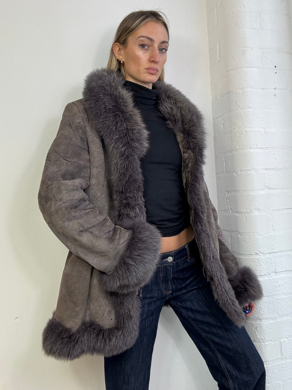 Vintage 90s sheepskin coat