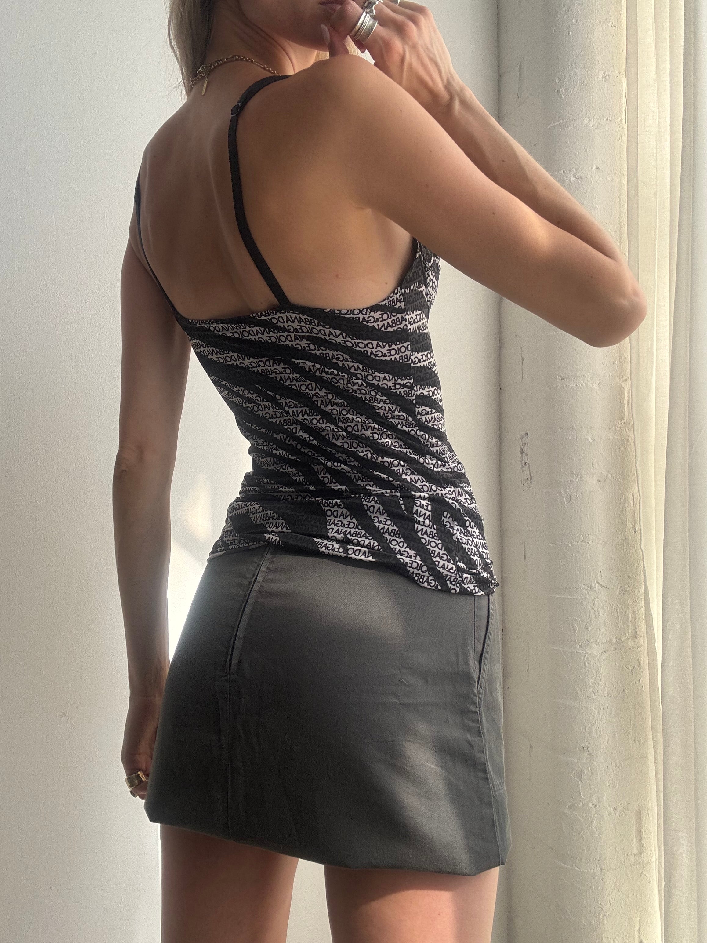 Vintage Dolce & Gabbana y2k Zebra Print Cami Corset Top - Size S/M