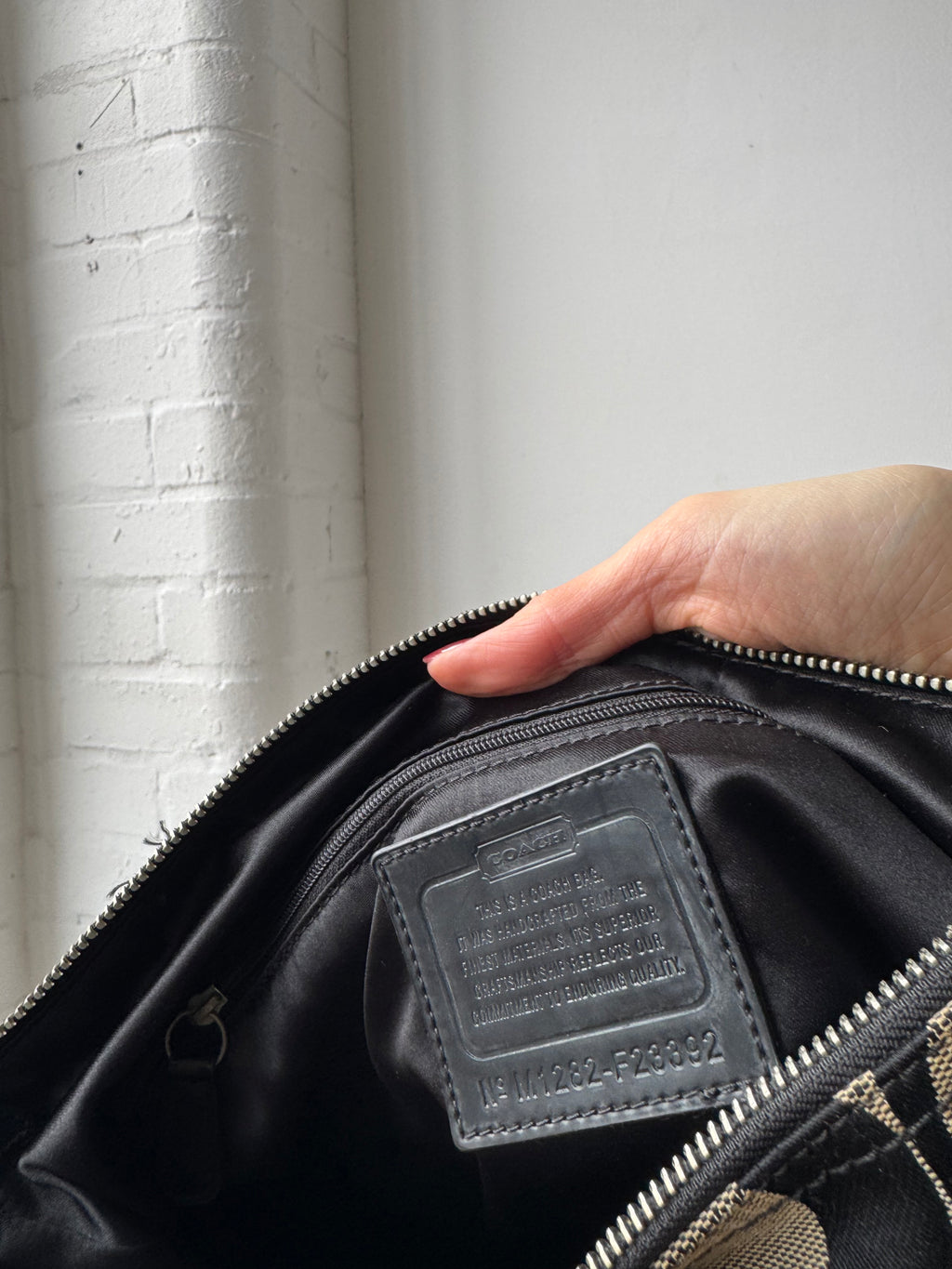 Vintage Y2K coach monogram shoulder bag black