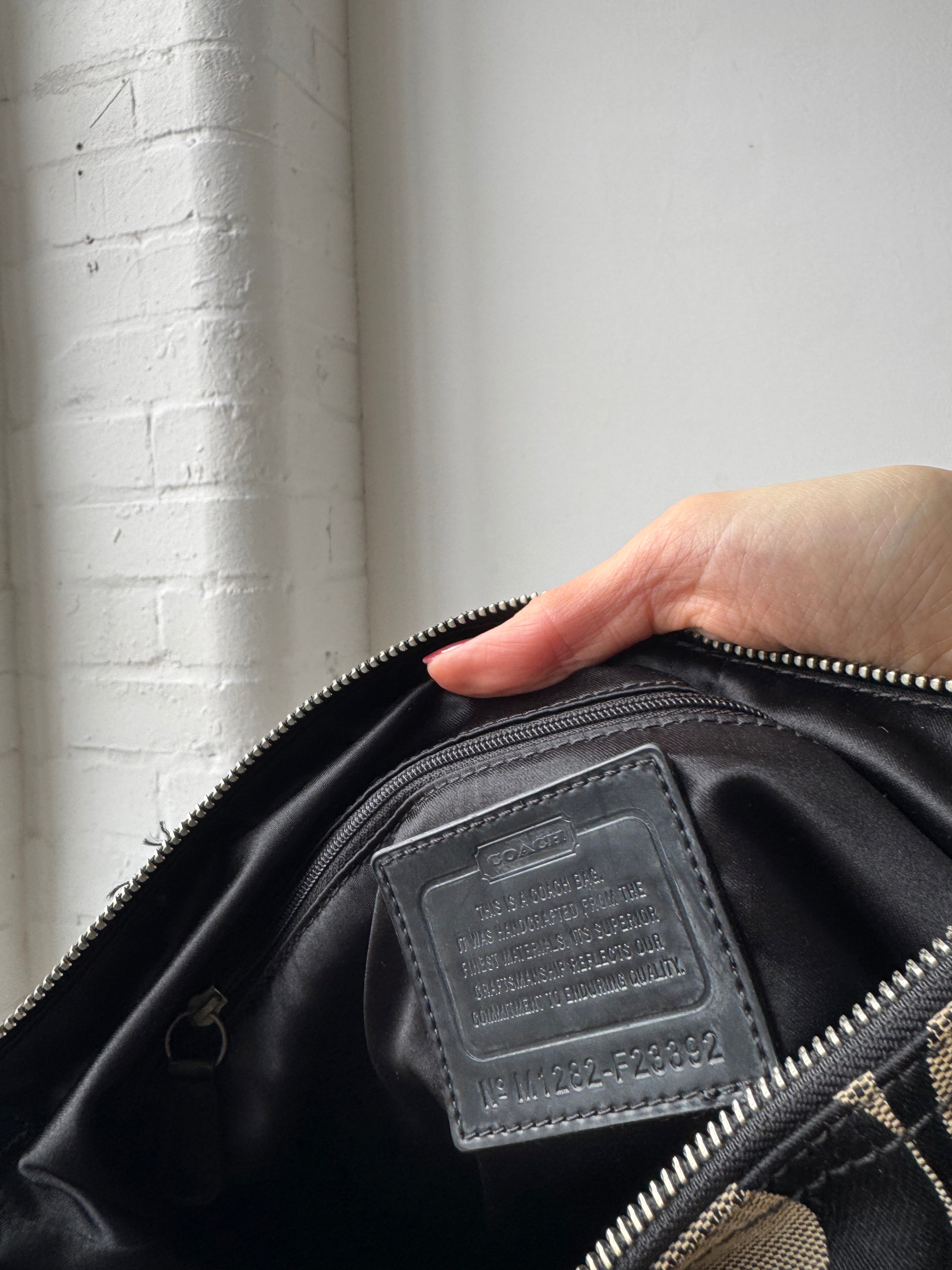 Vintage Y2K coach monogram shoulder bag black