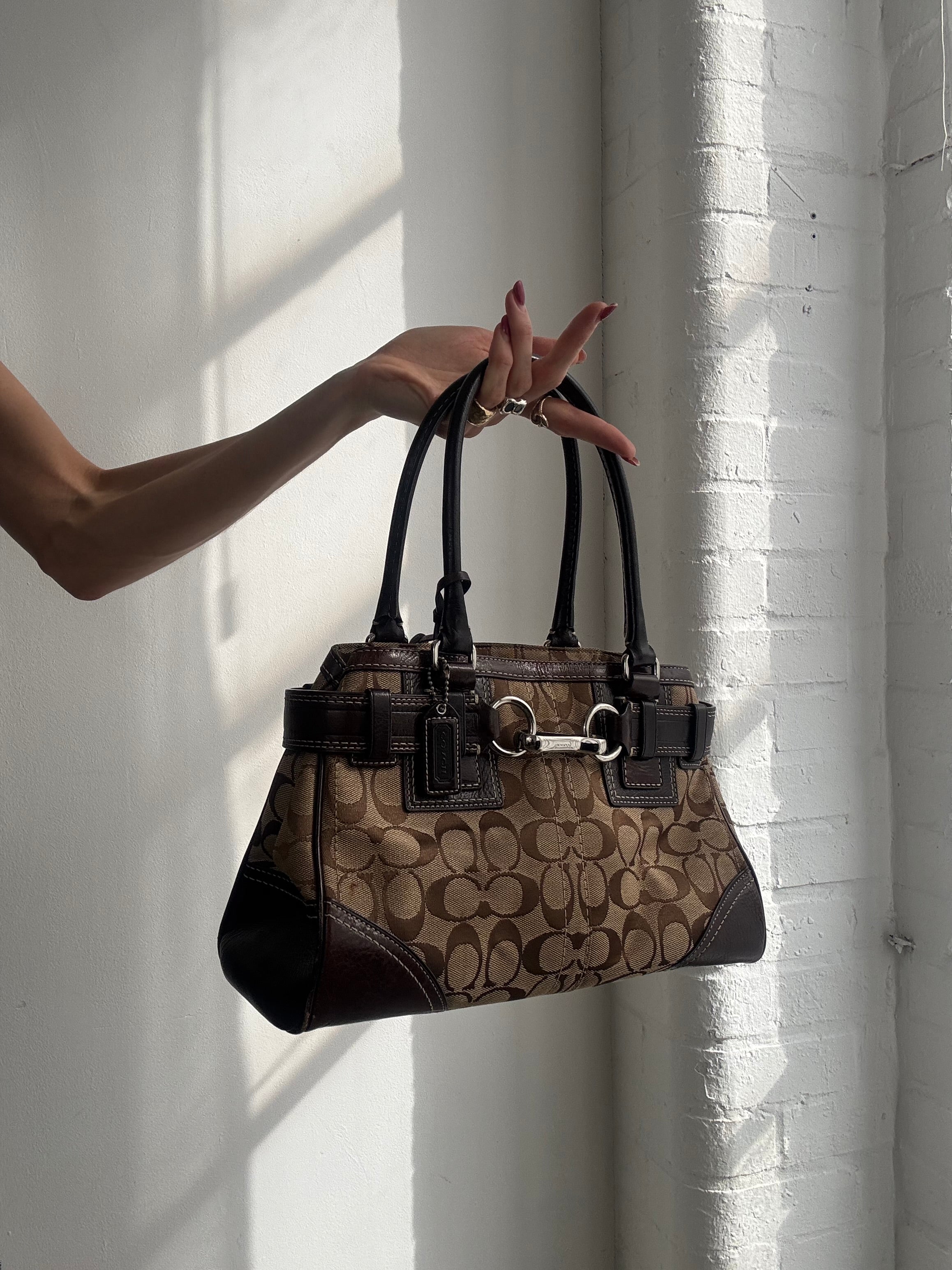 Vintage Y2K Coach monogram shoulder bag