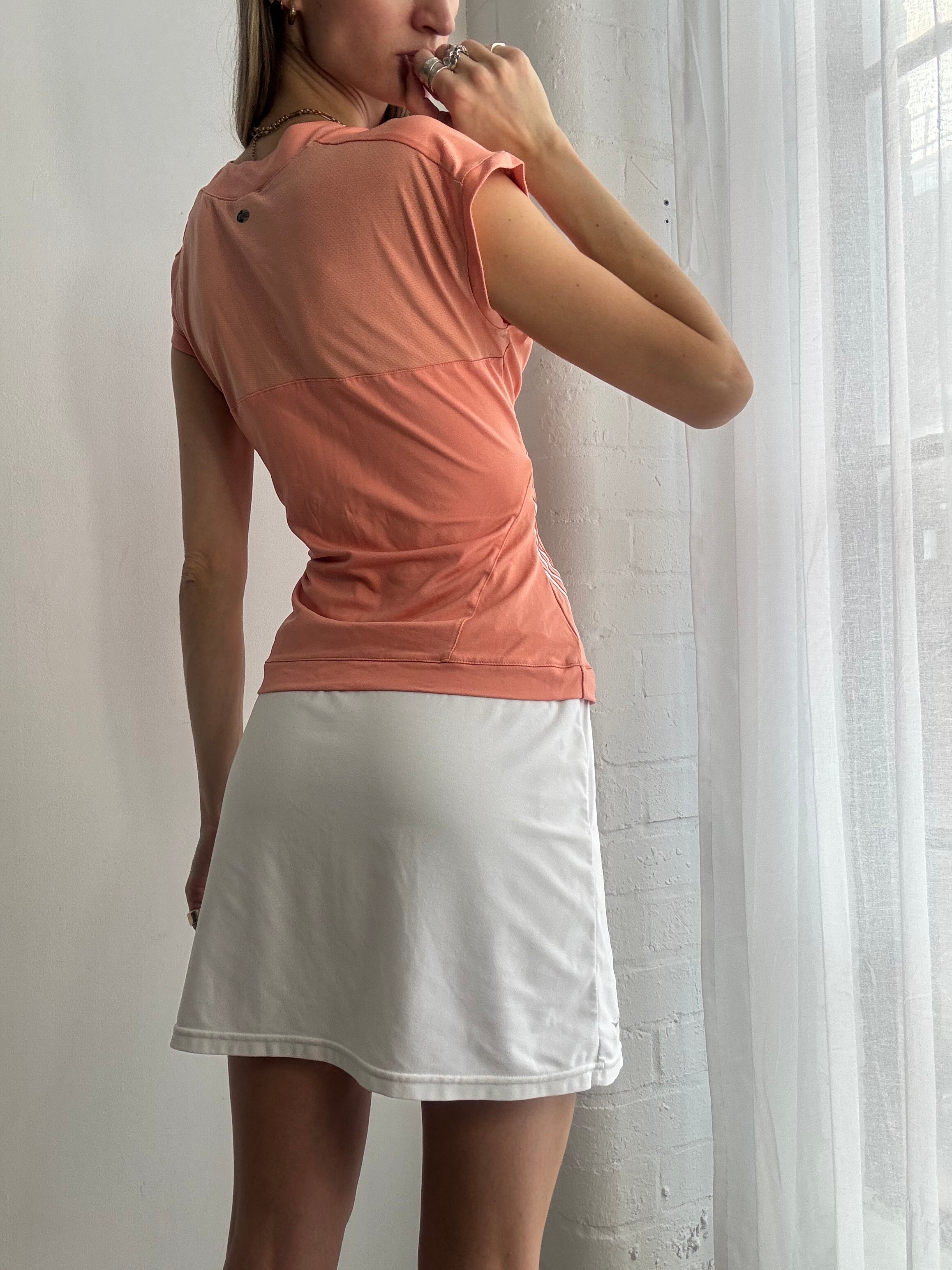 Vintage Y2K peach adidas sport wrap style top
