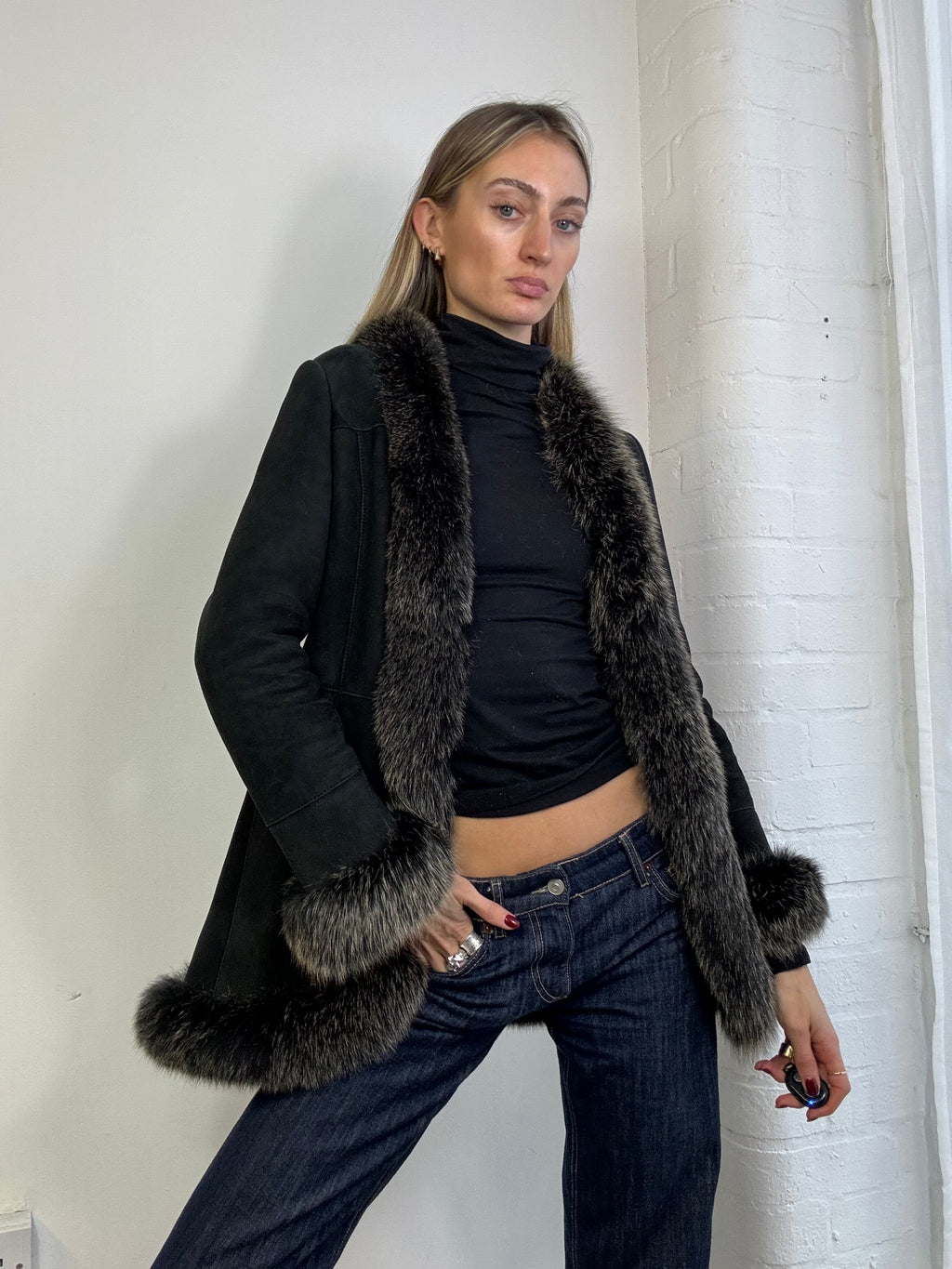 Vintage 90s sheepskin coat