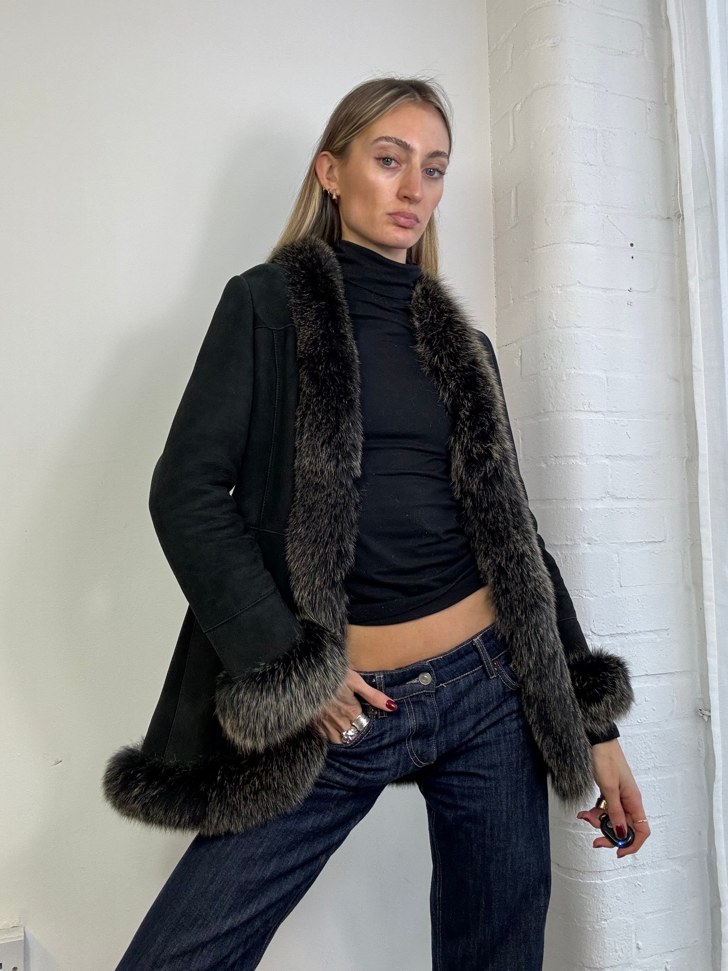 Vintage 90s sheepskin coat